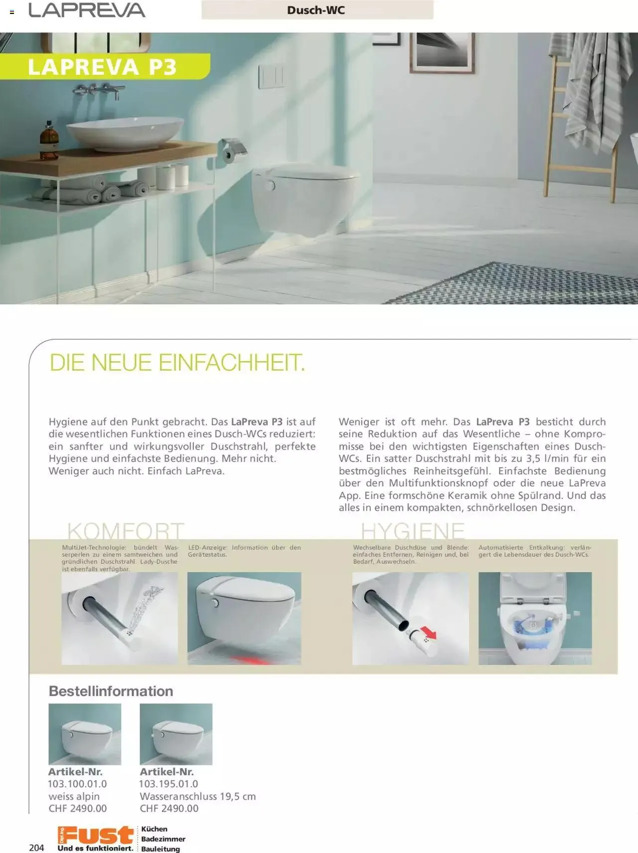 Fust Aktionen Badezimmermagazin von 17. April bis 31. Dezember 2024 - Prospekt seite 204