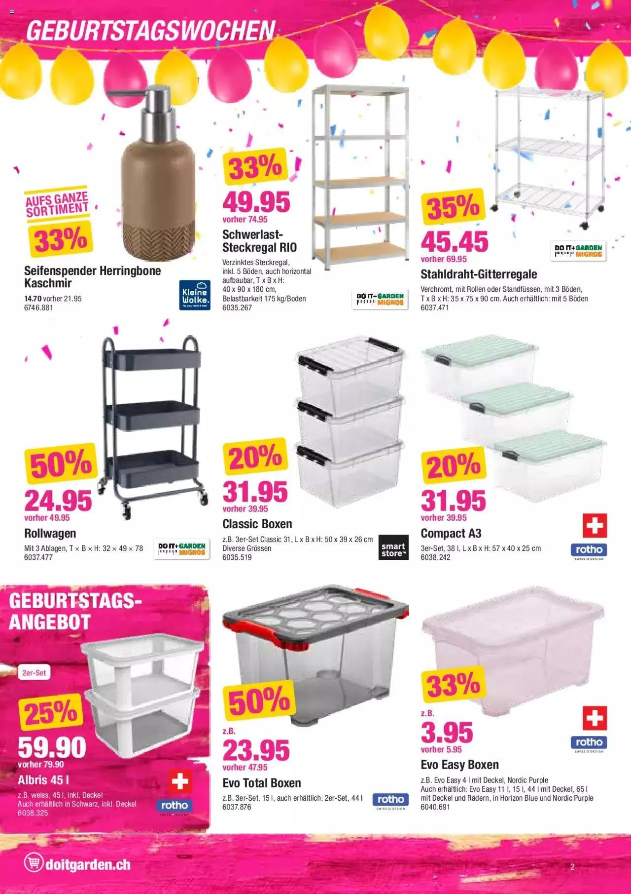 DO IT+GARDEN MIGROS Aktionen von 8. August bis 21. August 2023 - Prospekt seite  2