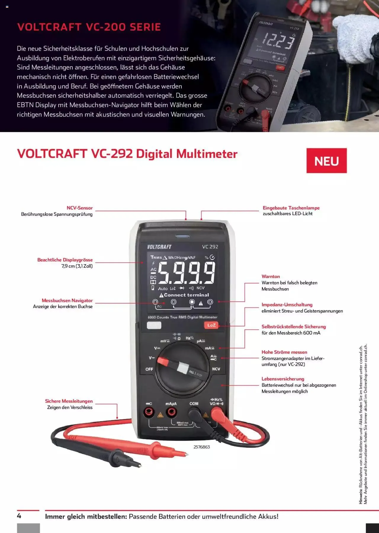 Conrad - Voltcraft News von 27. Januar bis 31. Dezember 2023 - Prospekt seite  4