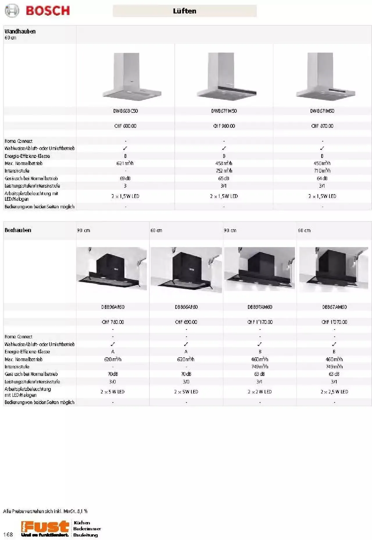 Fust Küchen- und Badezimmerprospekt von 4. März bis 31. Dezember 2024 - Prospekt seite 168