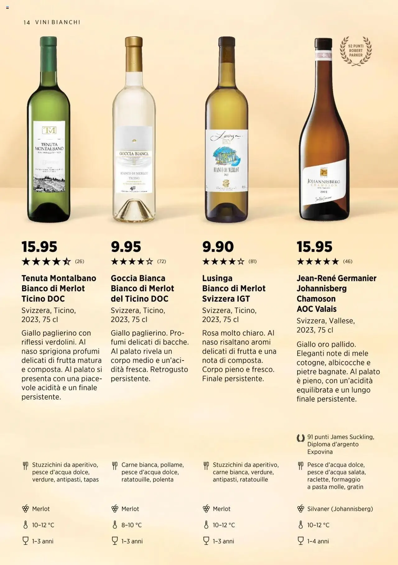 Denner Aktionen Guida dei vini 2024/2025 von 11. September bis 31. Dezember 2024 - Prospekt seite  14