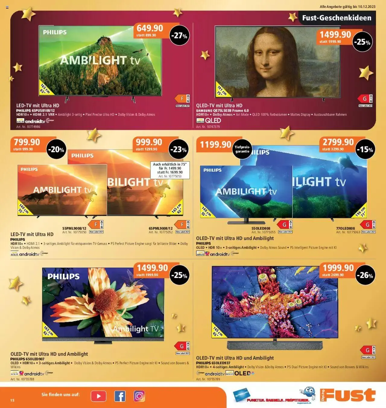 Fust Aktionen von 4. Dezember bis 10. Dezember 2023 - Prospekt seite 15