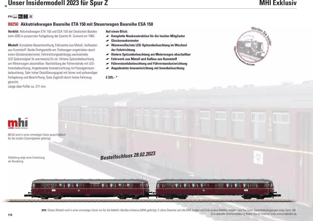 Conrad Märklin Neuheiten 2023 von 13. März bis 31. Dezember 2023 - Prospekt seite  116
