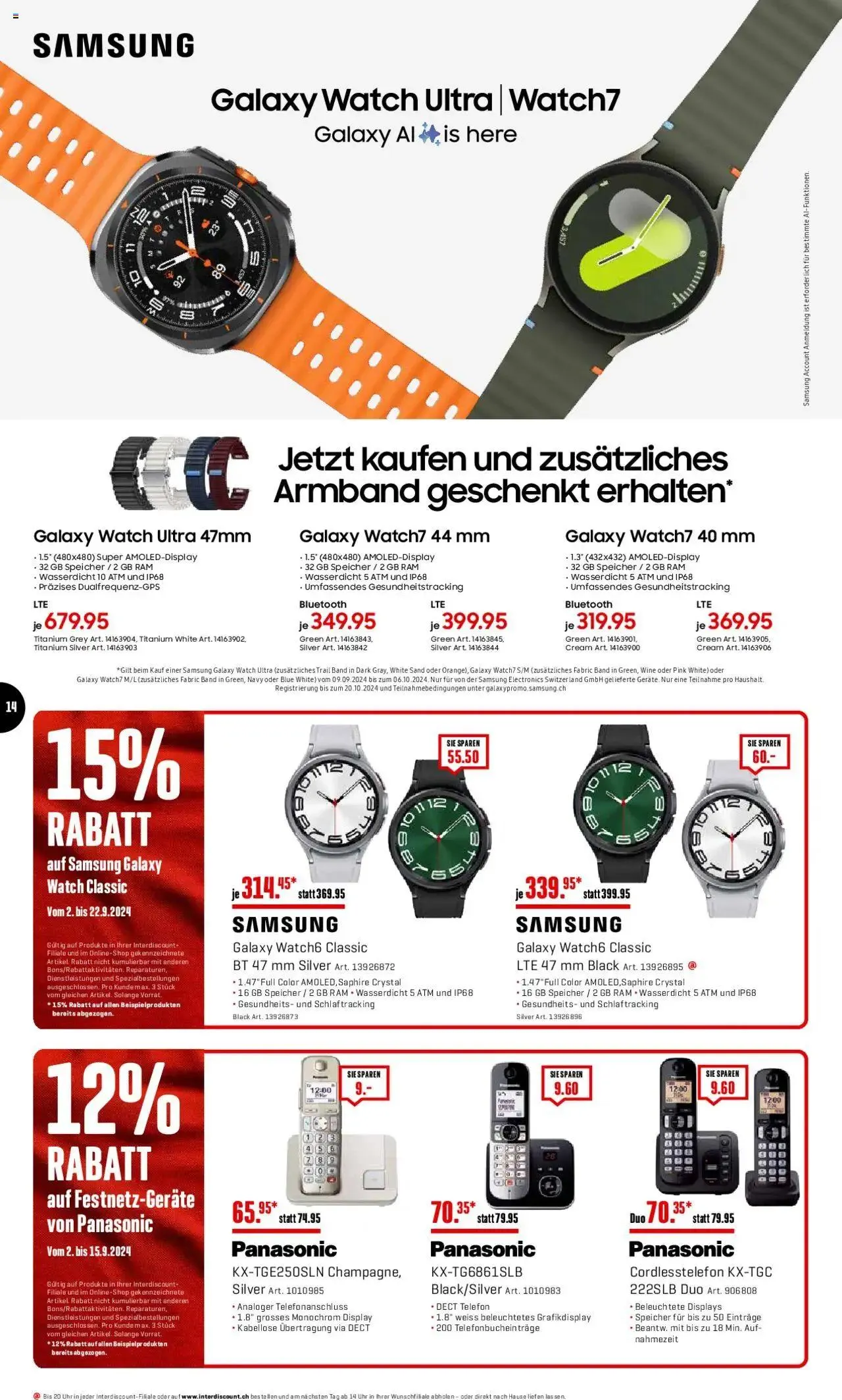 Interdiscount Mobile Prospekt von 9. September bis 22. September 2024 - Prospekt seite  14