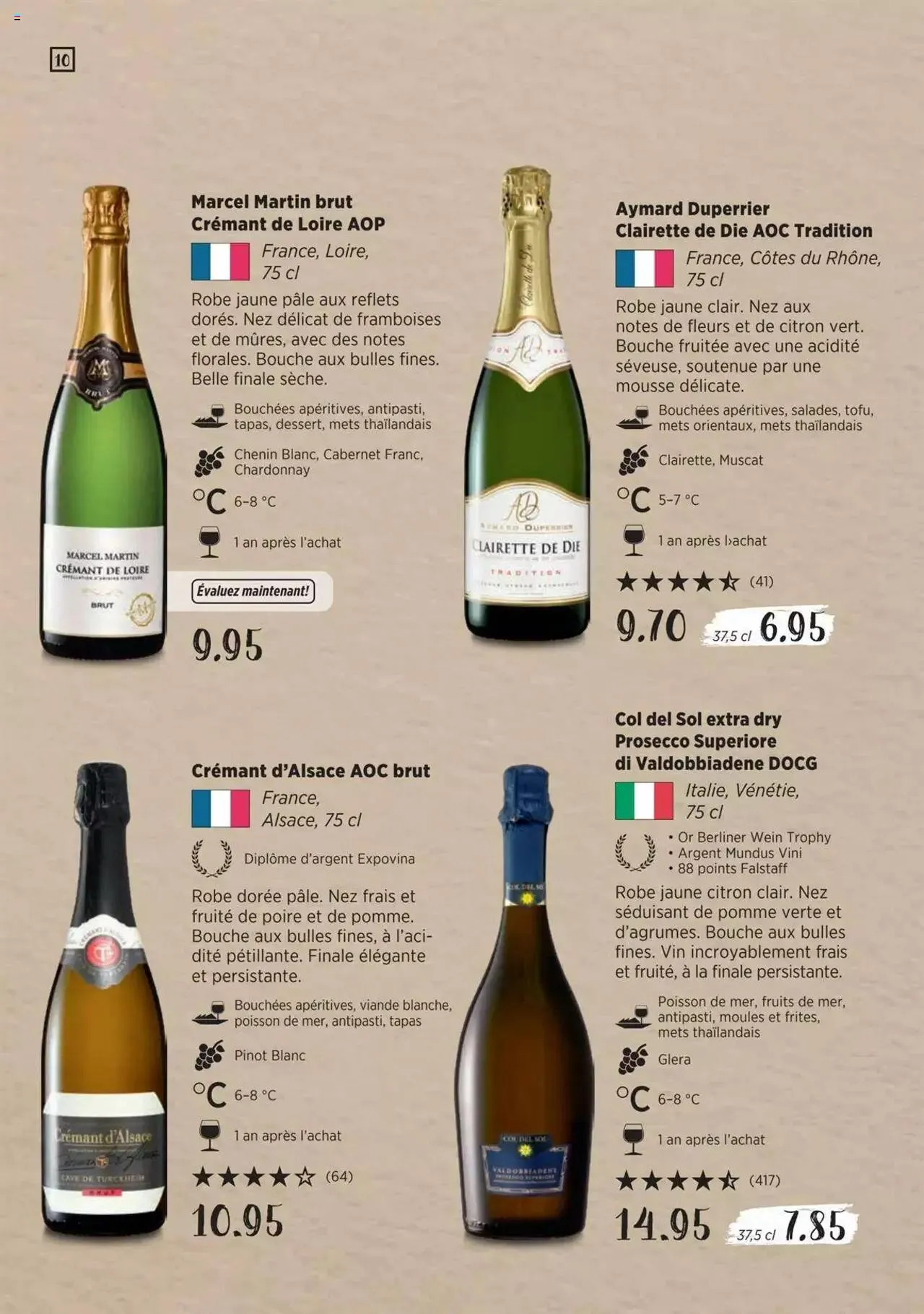 Denner Guide des vins 2023 /2024 FR von 11. September bis 31. Dezember 2024 - Prospekt seite  10