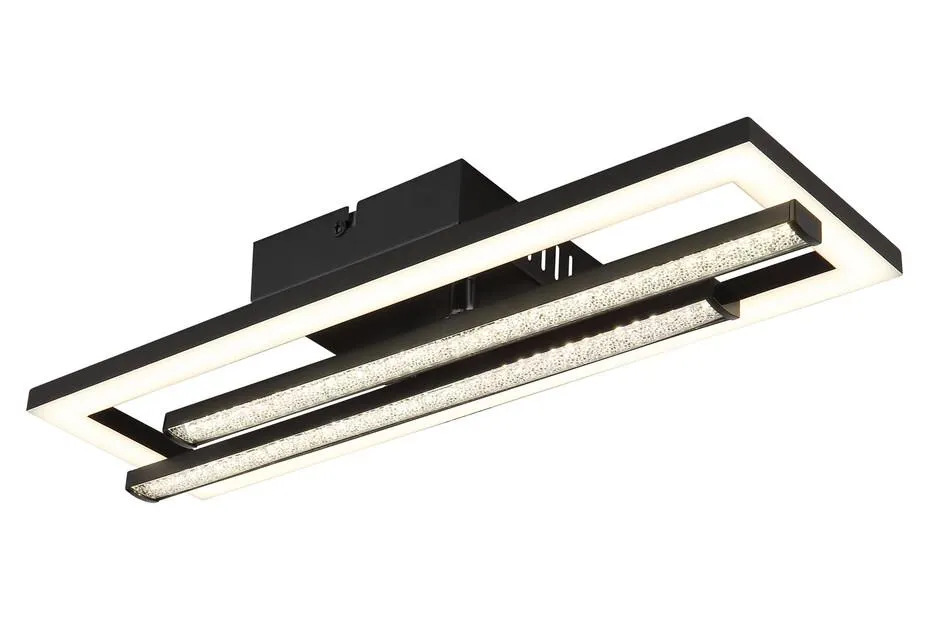 Globo Deckenleuchte Kunststoff schwarz matt, LED