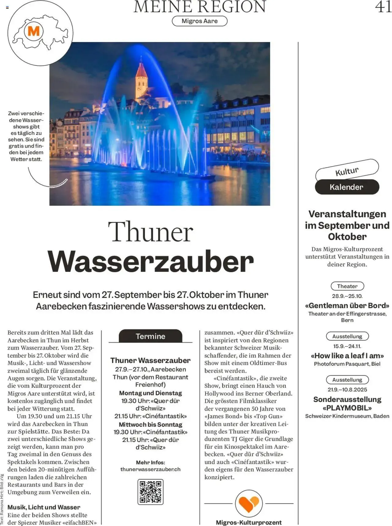 Migros - Magazin von 23. September bis 29. September 2024 - Prospekt seite  41