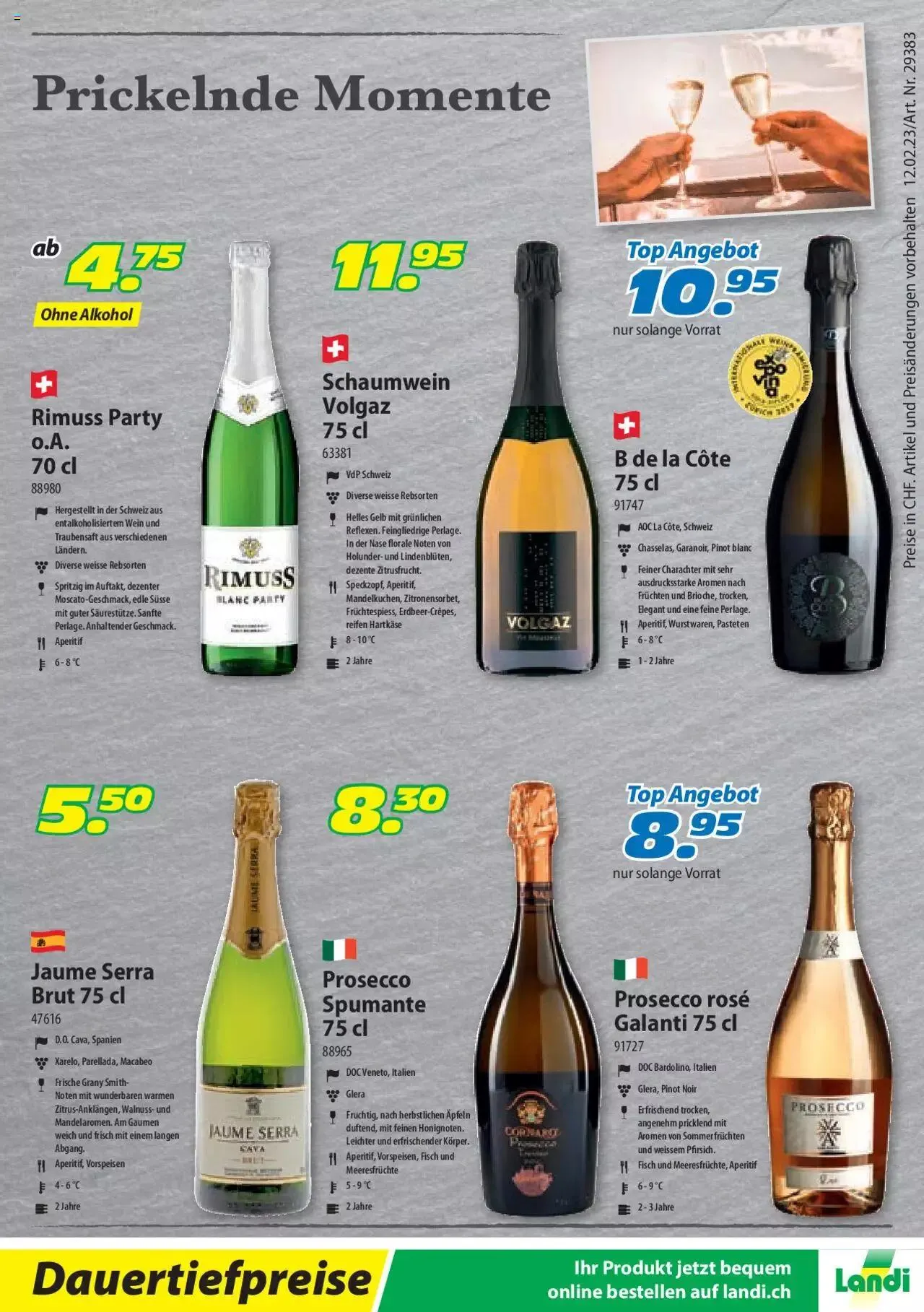 Landi Weinfestival von 21. März bis 31. Dezember 2023 - Prospekt seite  16