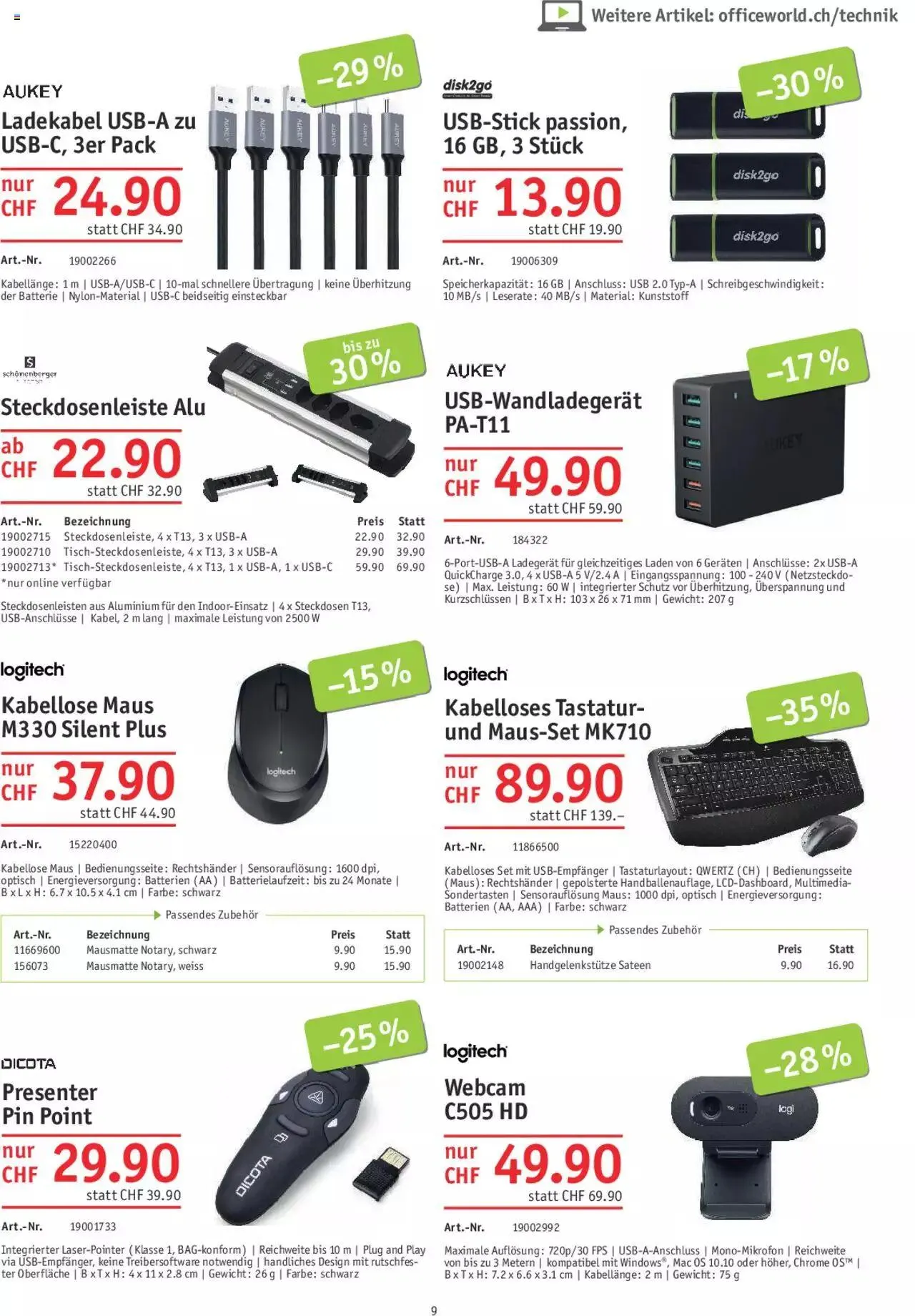 Office World Aktionen von 24. August bis 27. September 2023 - Prospekt seite  9