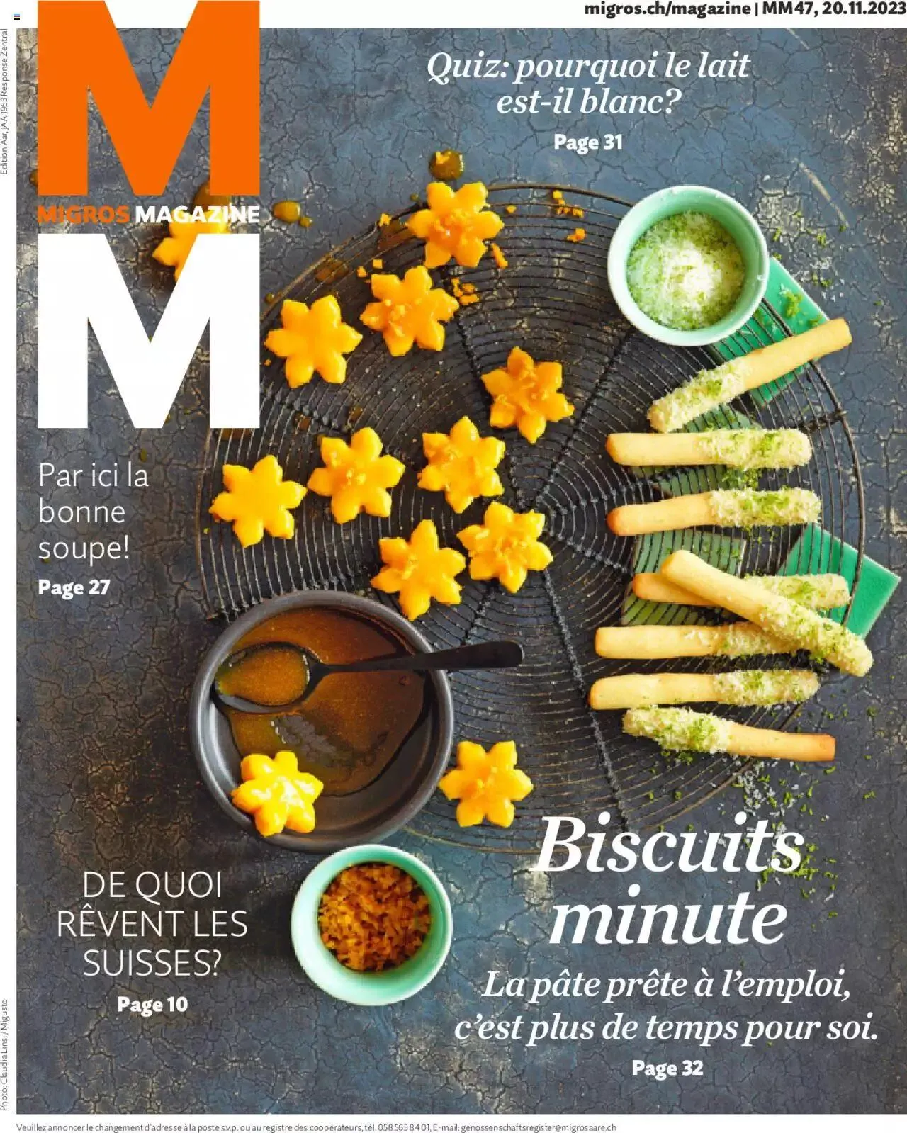 Migros Magazin FR von 20. November bis 31. Dezember 2023 - Prospekt seite  1