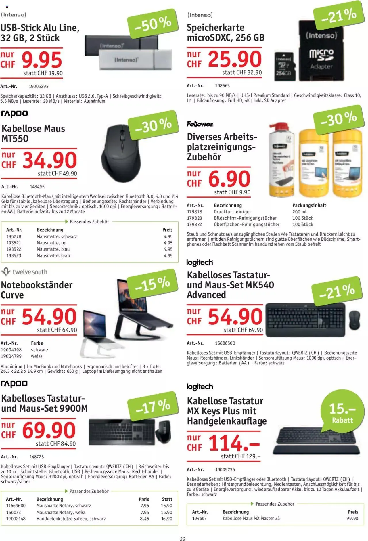 Office World Aktionen von 30. November bis 27. Dezember 2023 - Prospekt seite 22