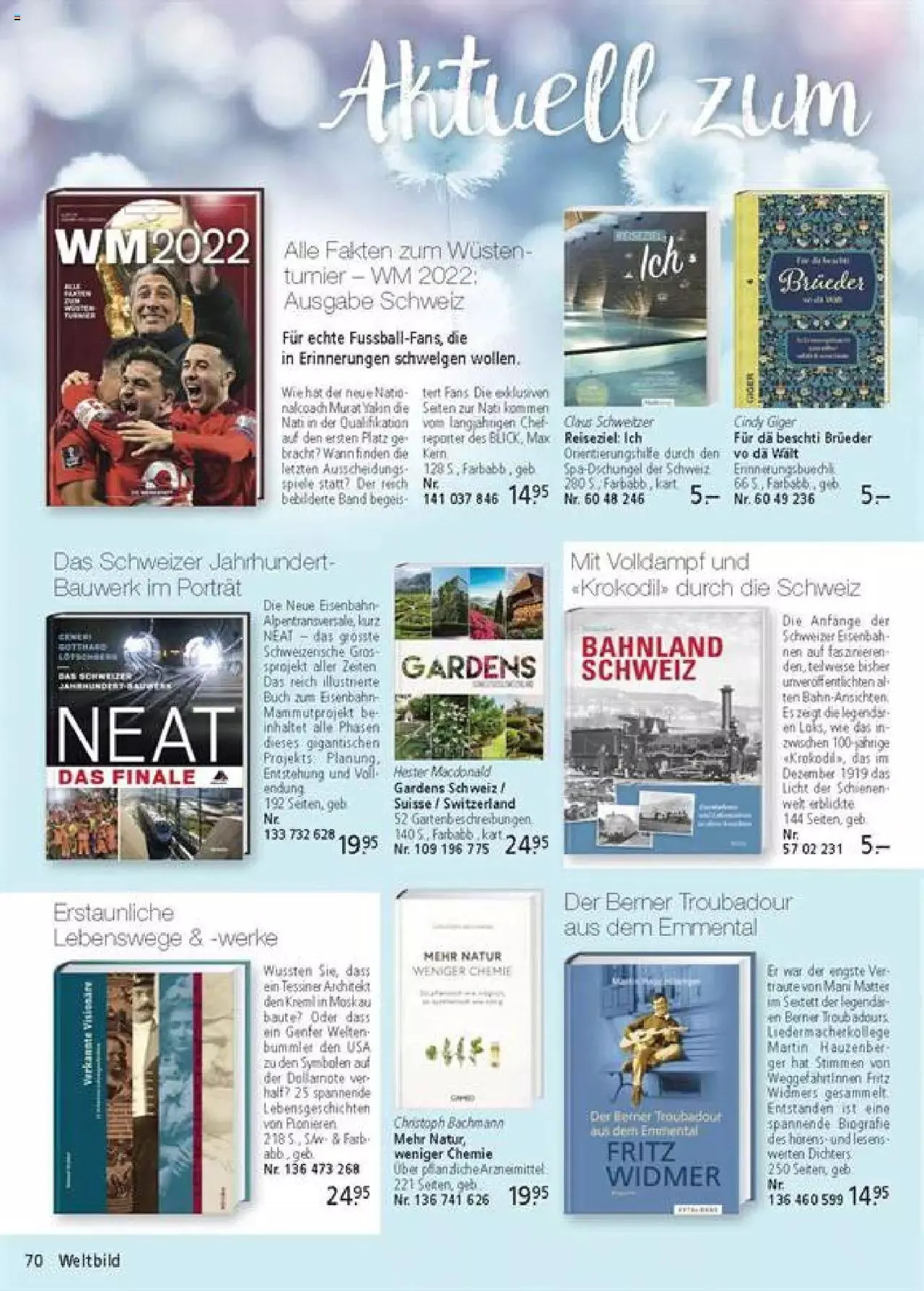 Weltbild - Aktueller Prospekt von 27. Januar bis 31. Dezember 2023 - Prospekt seite  70
