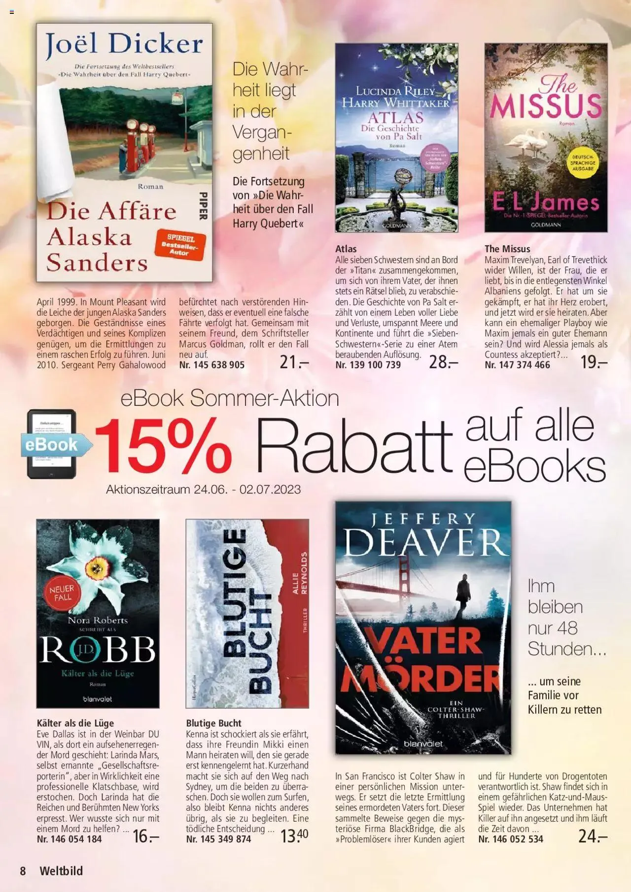 Weltbild Aktionen von 1. Juli bis 31. Juli 2023 - Prospekt seite 8