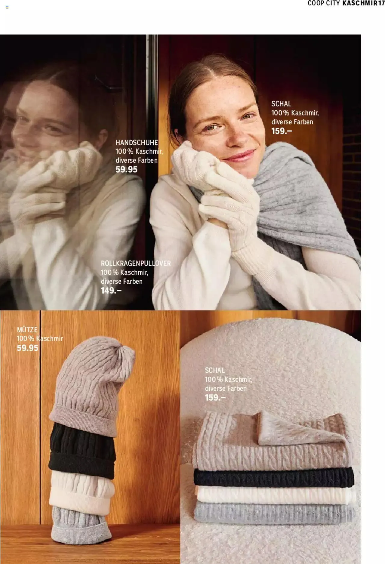 Coop City Aktionen Cashmere Collection von 5. September bis 31. Dezember 2023 - Prospekt seite 17
