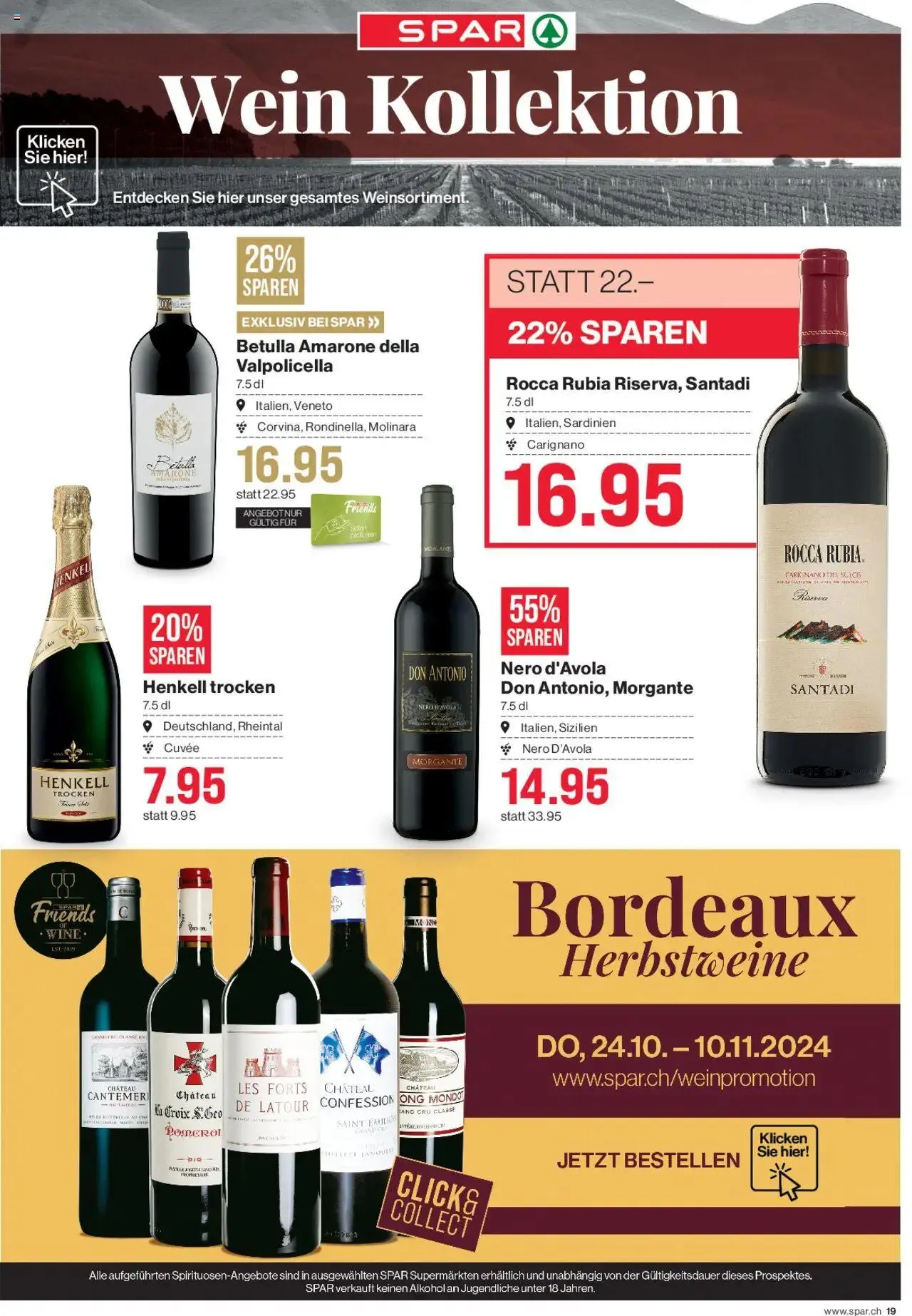 SPAR Aktionen von 24. Oktober bis 30. Oktober 2024 - Prospekt seite  19