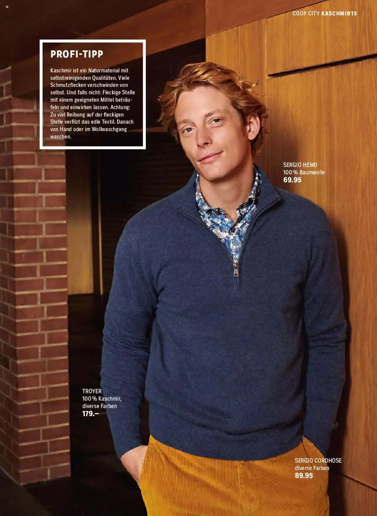 Coop City Aktionen Cashmere Collection von 5. September bis 31. Dezember 2023 - Prospekt seite 15