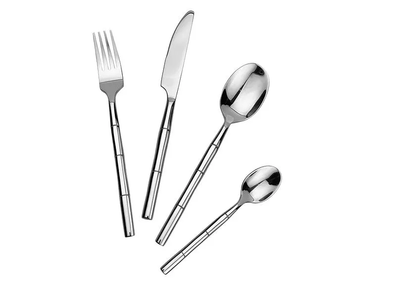 Besteck-Set BAMBOU 24-teilig silberfarben