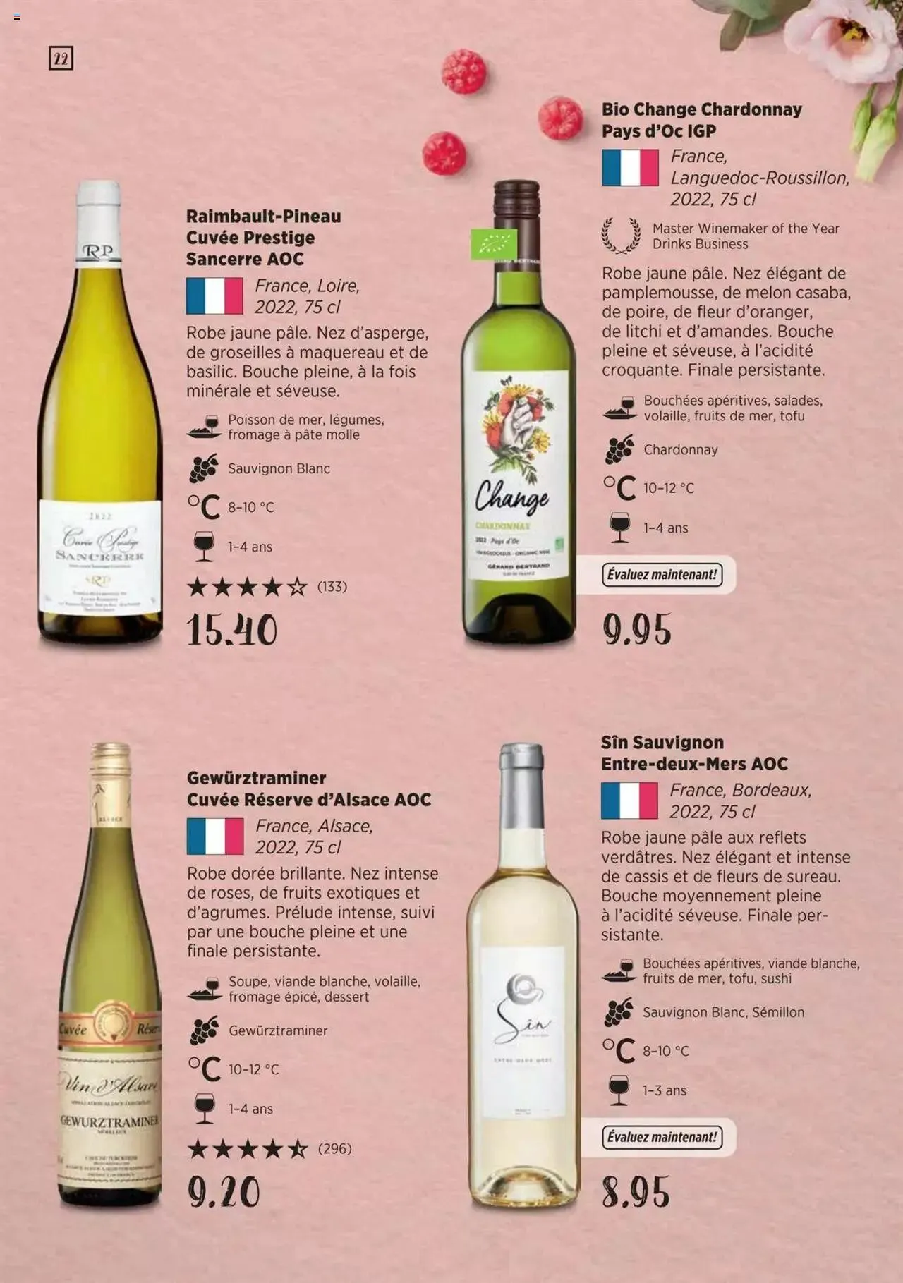 Denner Guide des vins 2023 /2024 FR von 11. September bis 31. Dezember 2024 - Prospekt seite  22