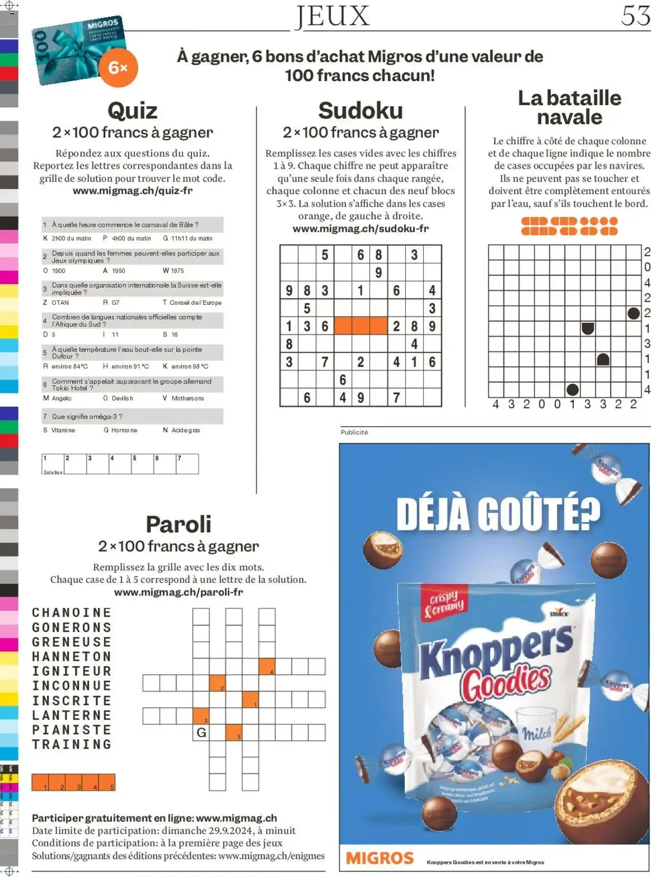 Migros - Magazin FR von 23. September bis 29. September 2024 - Prospekt seite  53