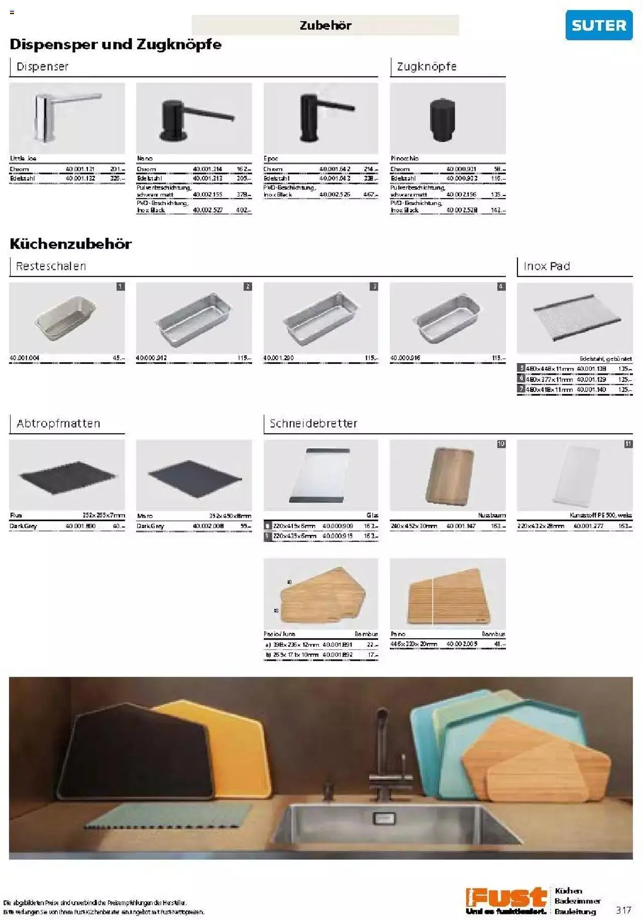 Fust Küchen- und Badezimmerprospekt von 4. März bis 31. Dezember 2024 - Prospekt seite  317