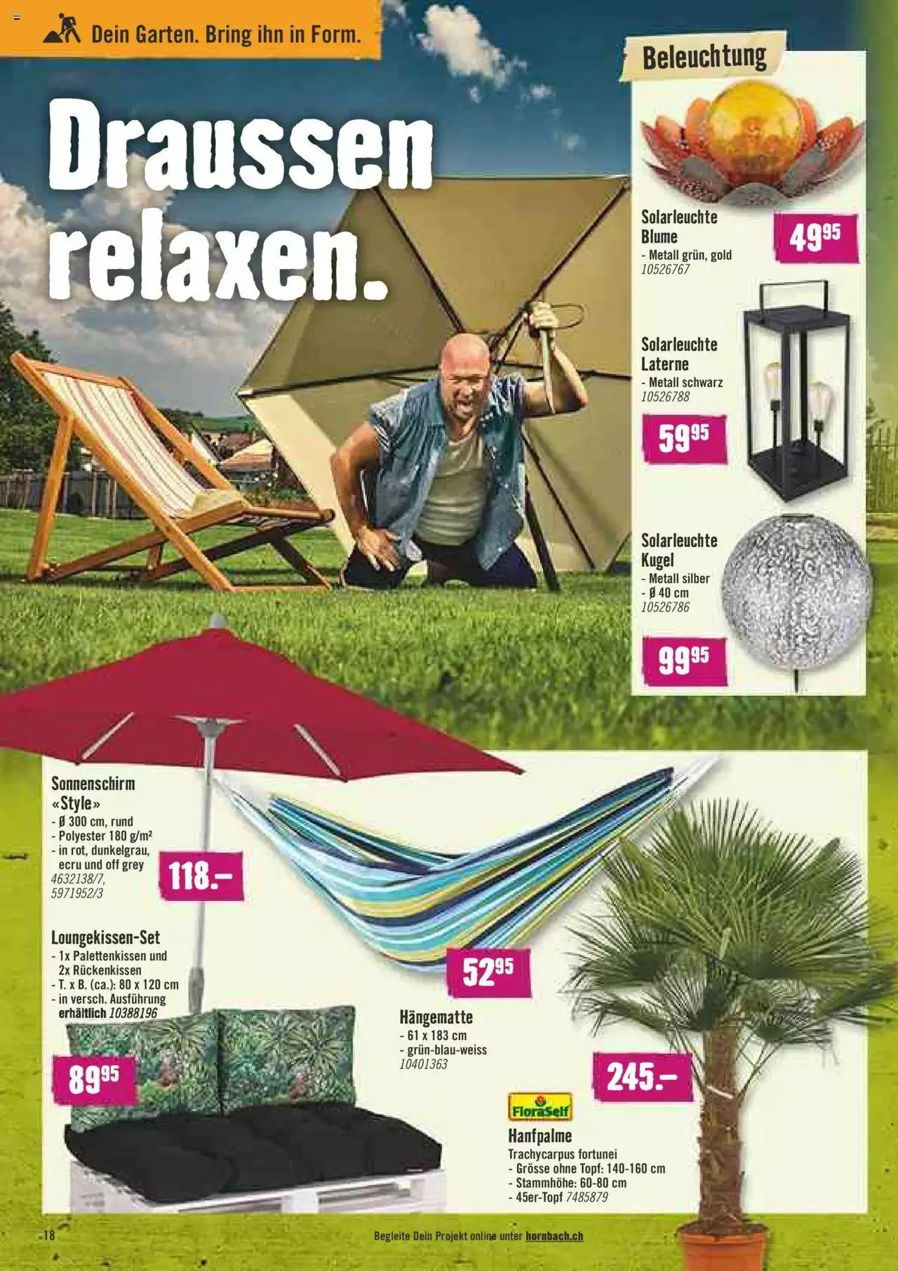 Hornbach Aktionen von 1. Mai bis 31. Dezember 2023 - Prospekt seite 18
