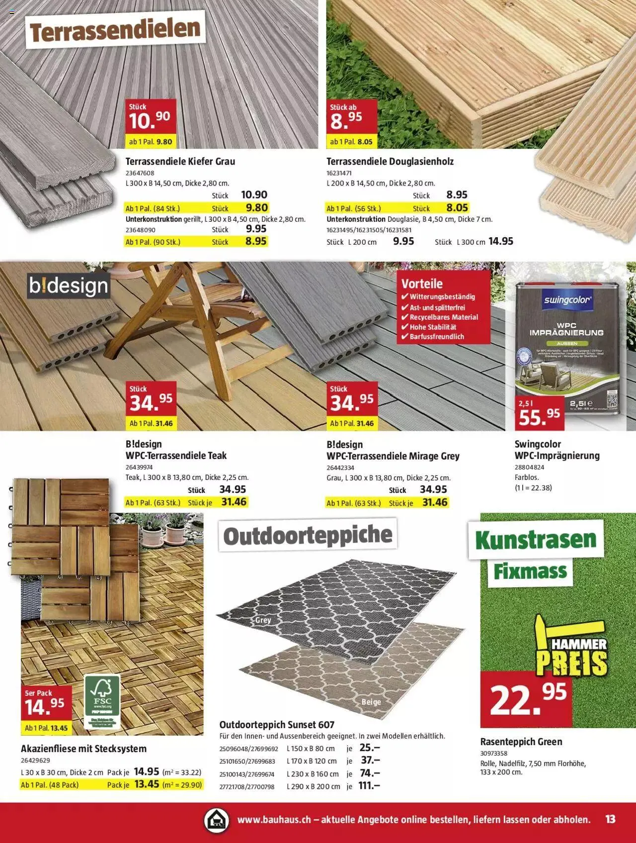 Bauhaus Aktionen von 27. Mai bis 30. Juni 2024 - Prospekt seite 13