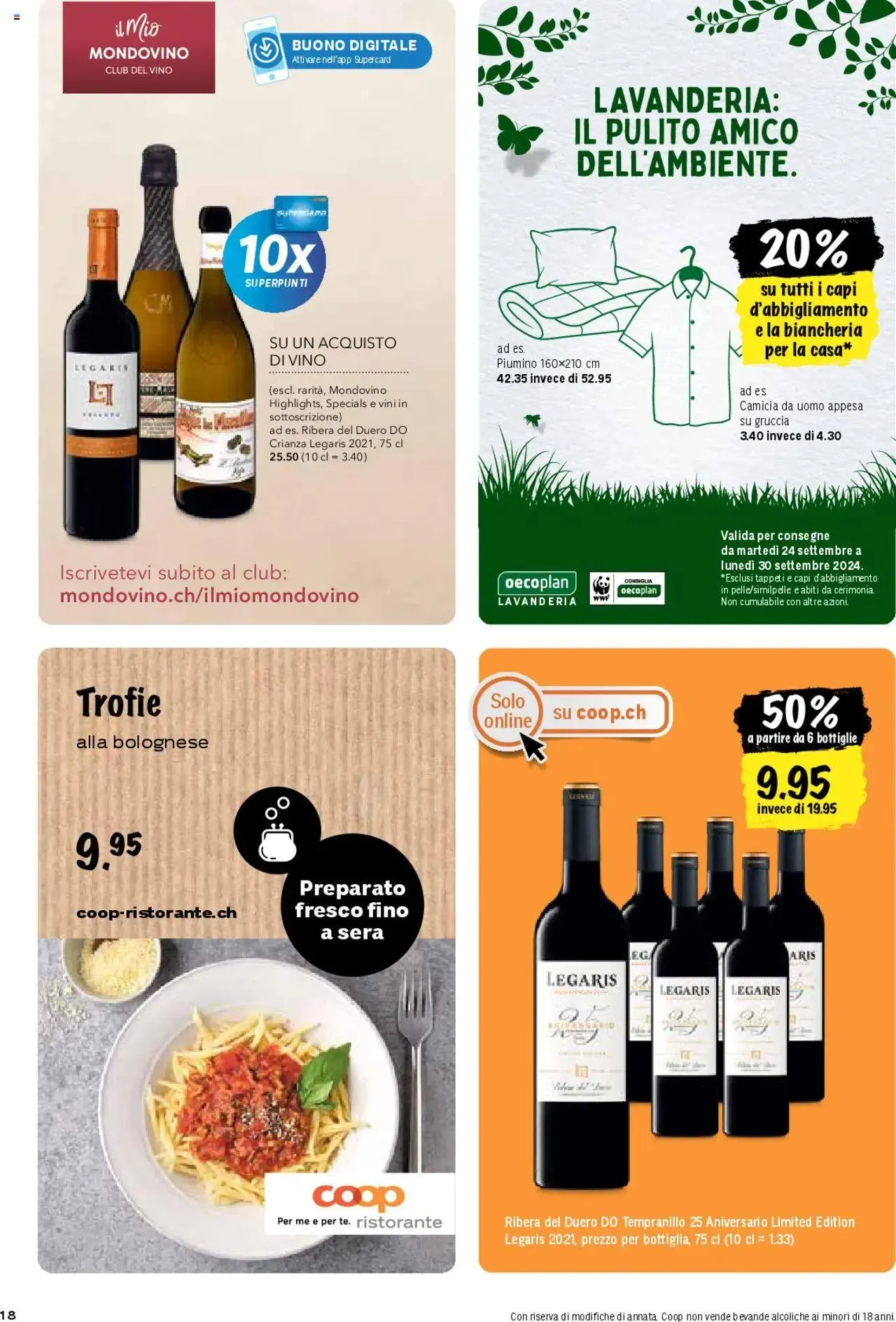 Coop - Una settimana di azioni von 24. September bis 29. September 2024 - Prospekt seite  18