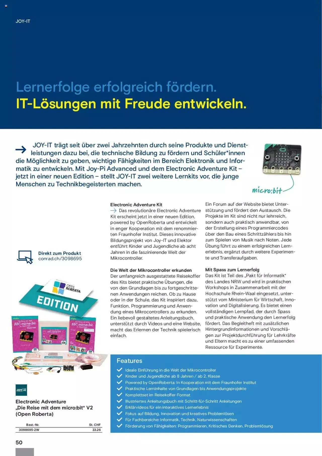 Conrad Aktionen Education von 17. Juni bis 9. Januar 2025 - Prospekt seite  52