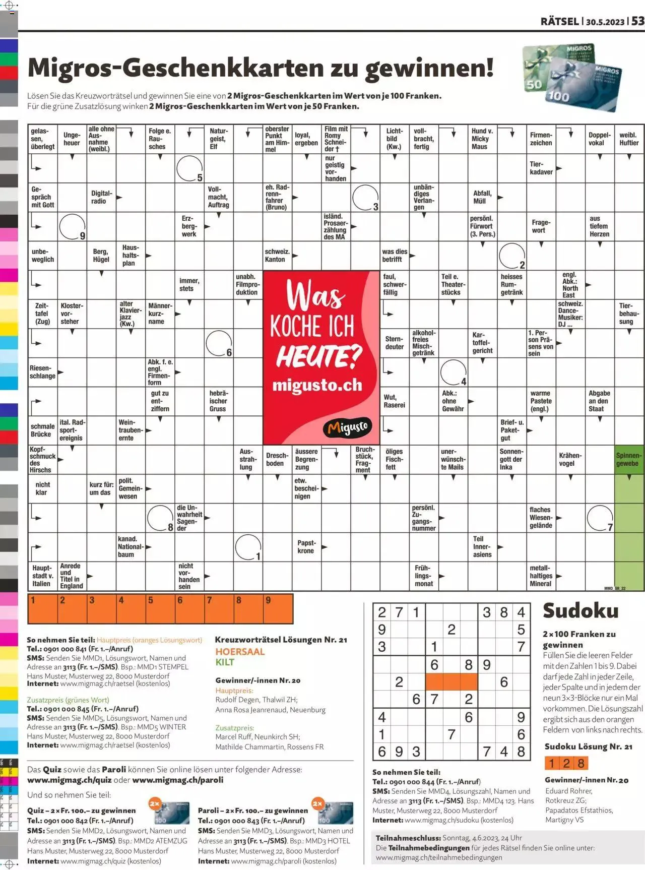 Migros Magazin von 30. Mai bis 31. Dezember 2023 - Prospekt seite 53