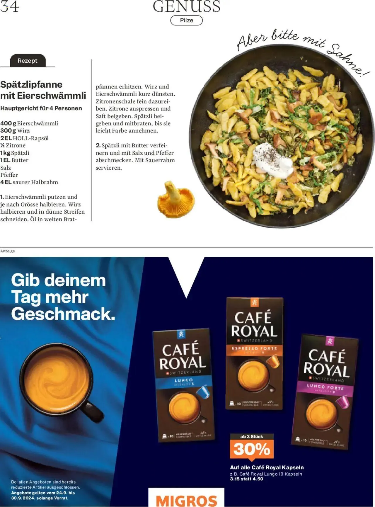 Migros - Magazin von 23. September bis 29. September 2024 - Prospekt seite  34