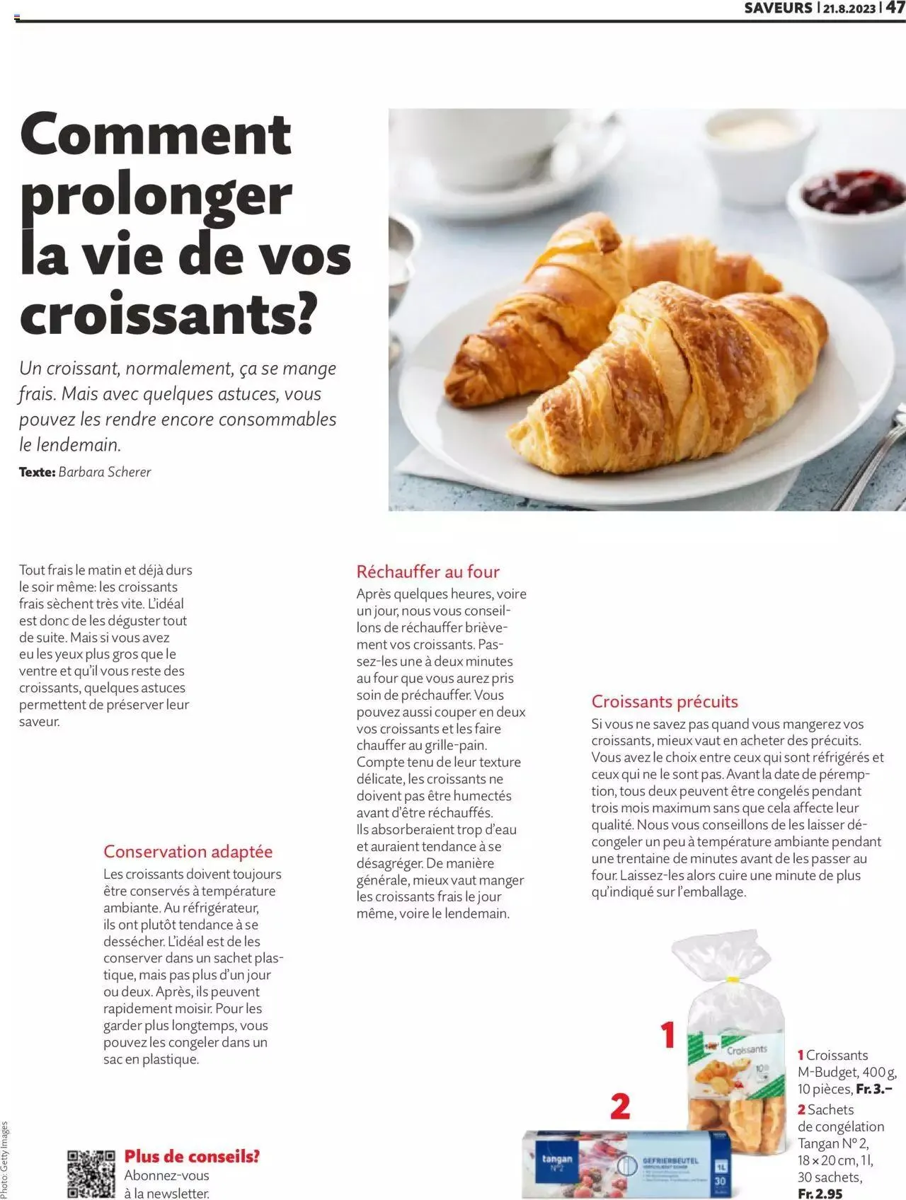 Migros - Magazin FR von 21. August bis 31. Dezember 2023 - Prospekt seite 47