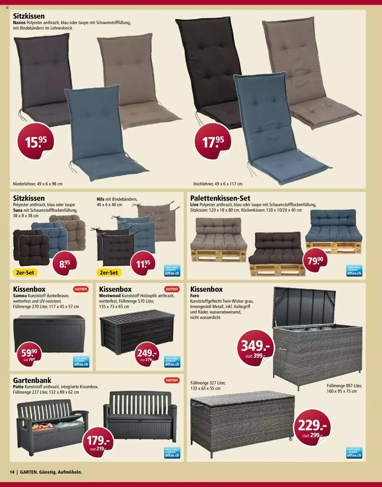 Otto's Gartenmöbel Spezial von 8. März bis 31. Dezember 2023 - Prospekt seite 14