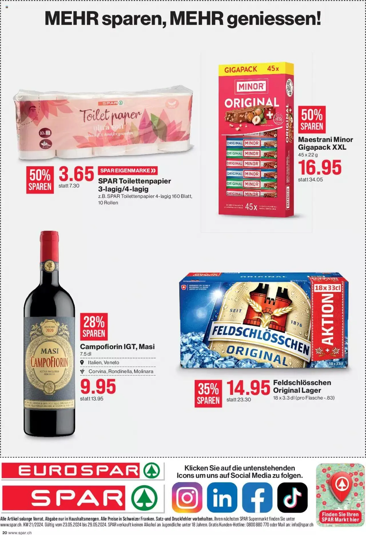 SPAR Aktionen von 23. Mai bis 29. Mai 2024 - Prospekt seite  20