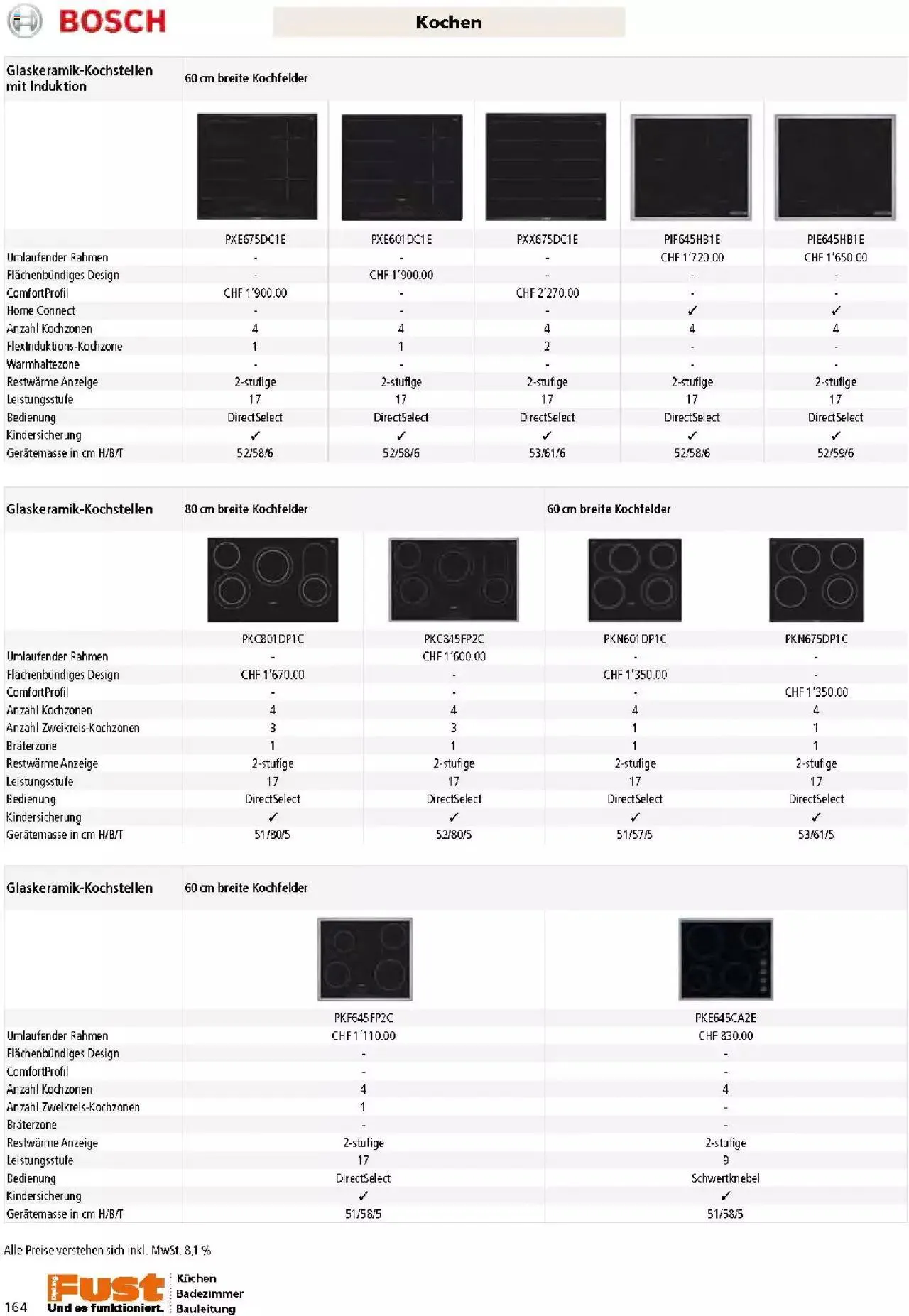 Fust Küchen- und Badezimmerprospekt von 4. März bis 31. Dezember 2024 - Prospekt seite 164