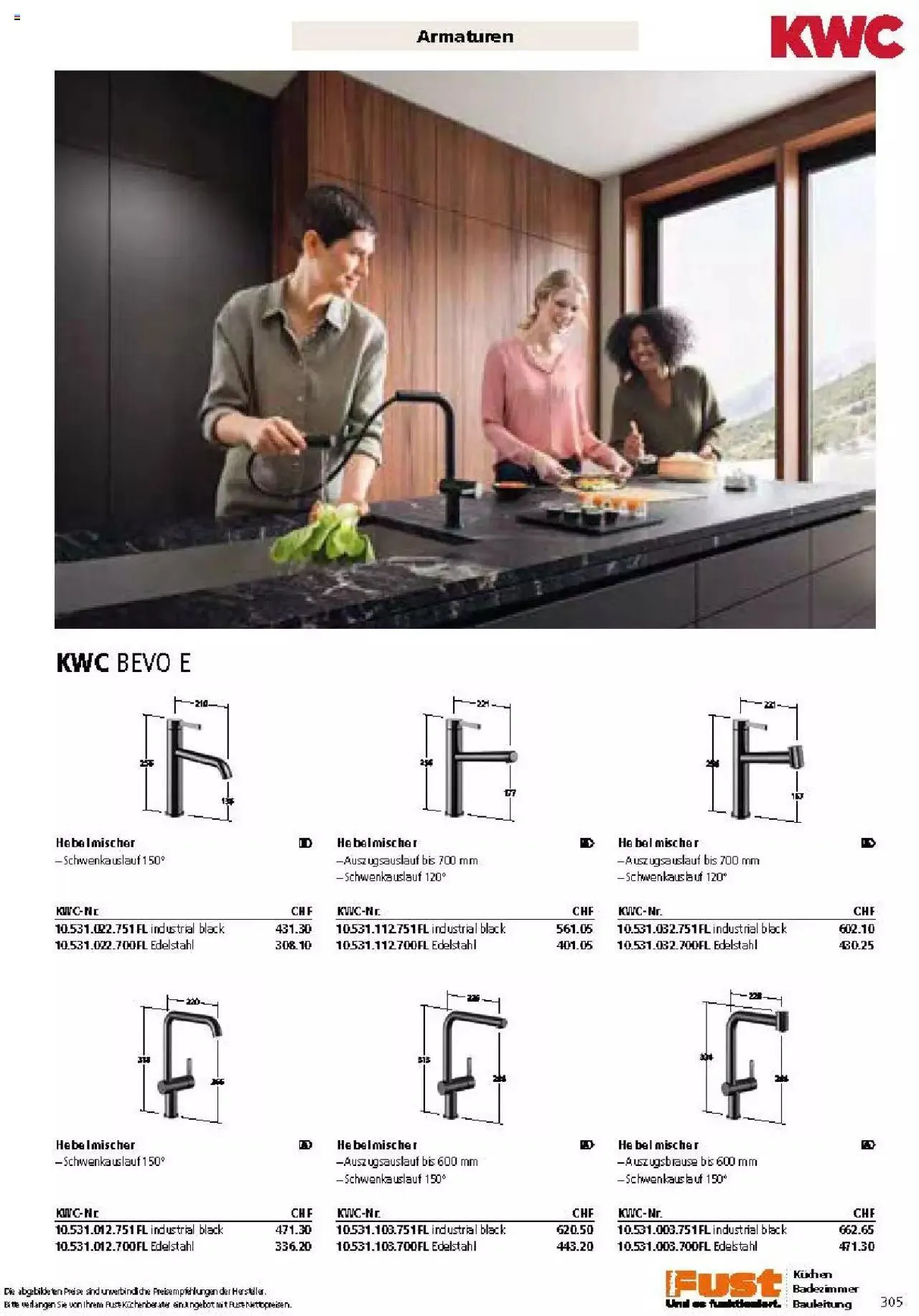 Fust Küchen- und Badezimmerprospekt von 4. März bis 31. Dezember 2024 - Prospekt seite 305