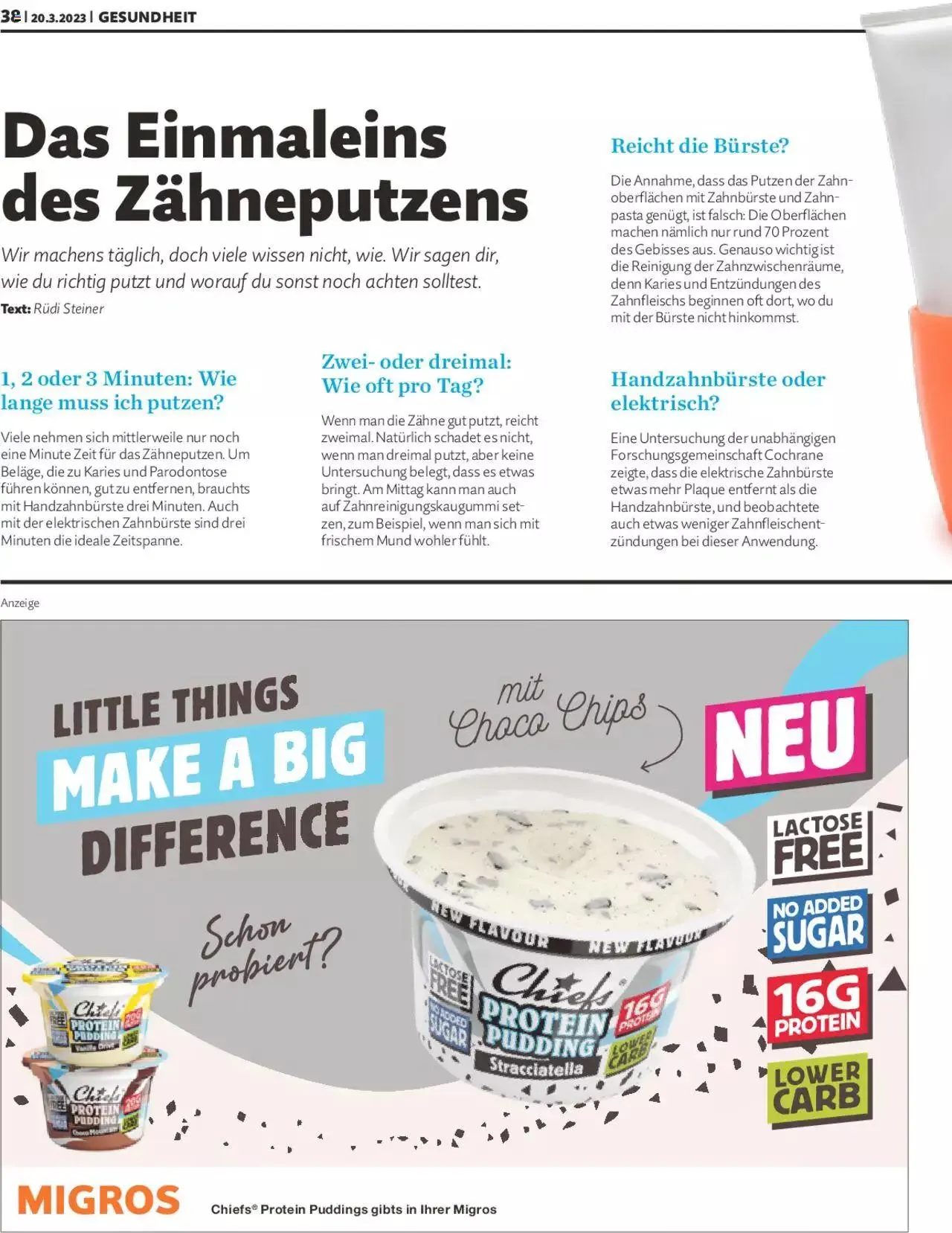 Migros - Magazin von 20. März bis 31. Dezember 2023 - Prospekt seite  38
