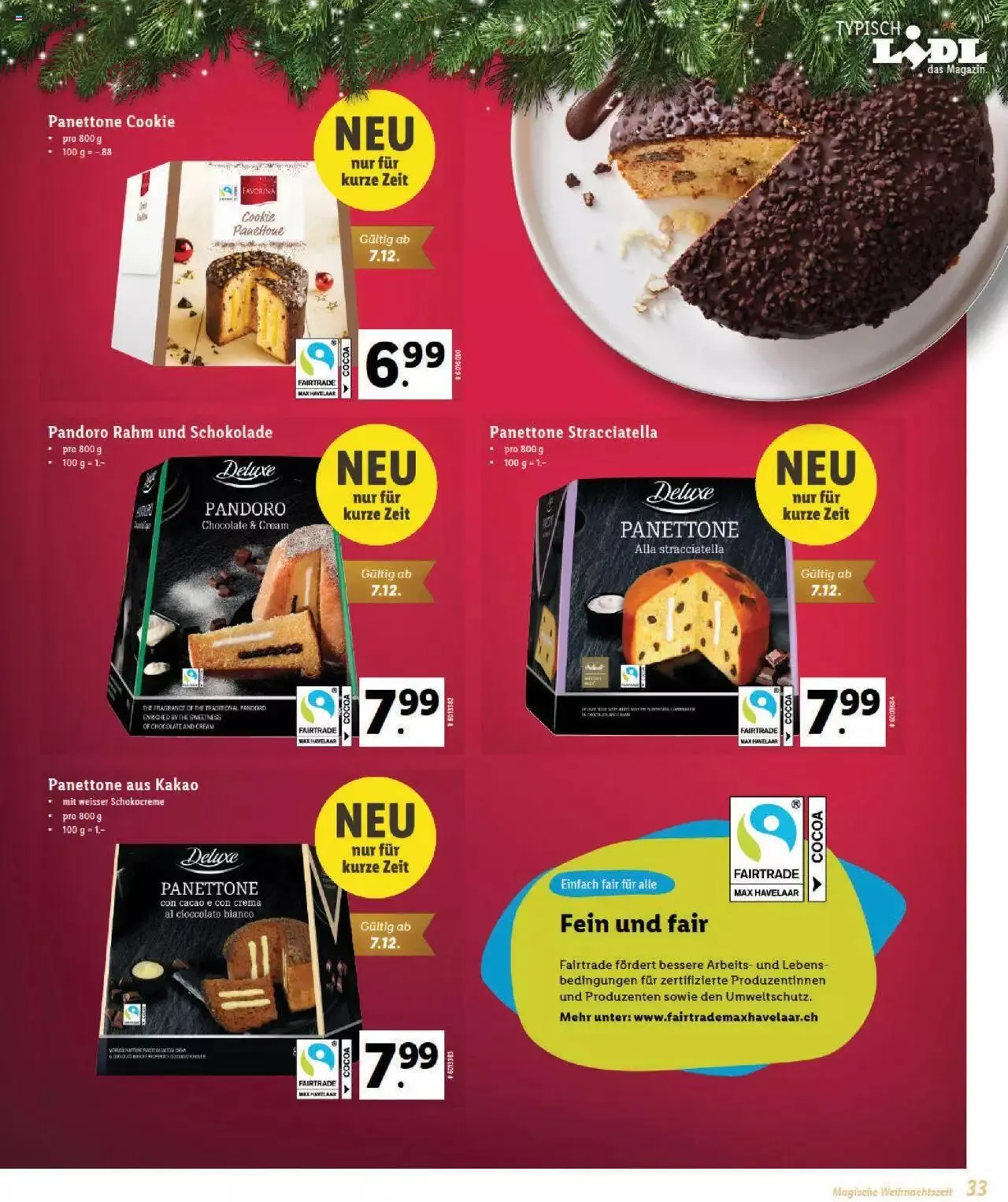 Lidl Magische Weihtnachstzeit von 2. November bis 31. Dezember 2023 - Prospekt seite 33