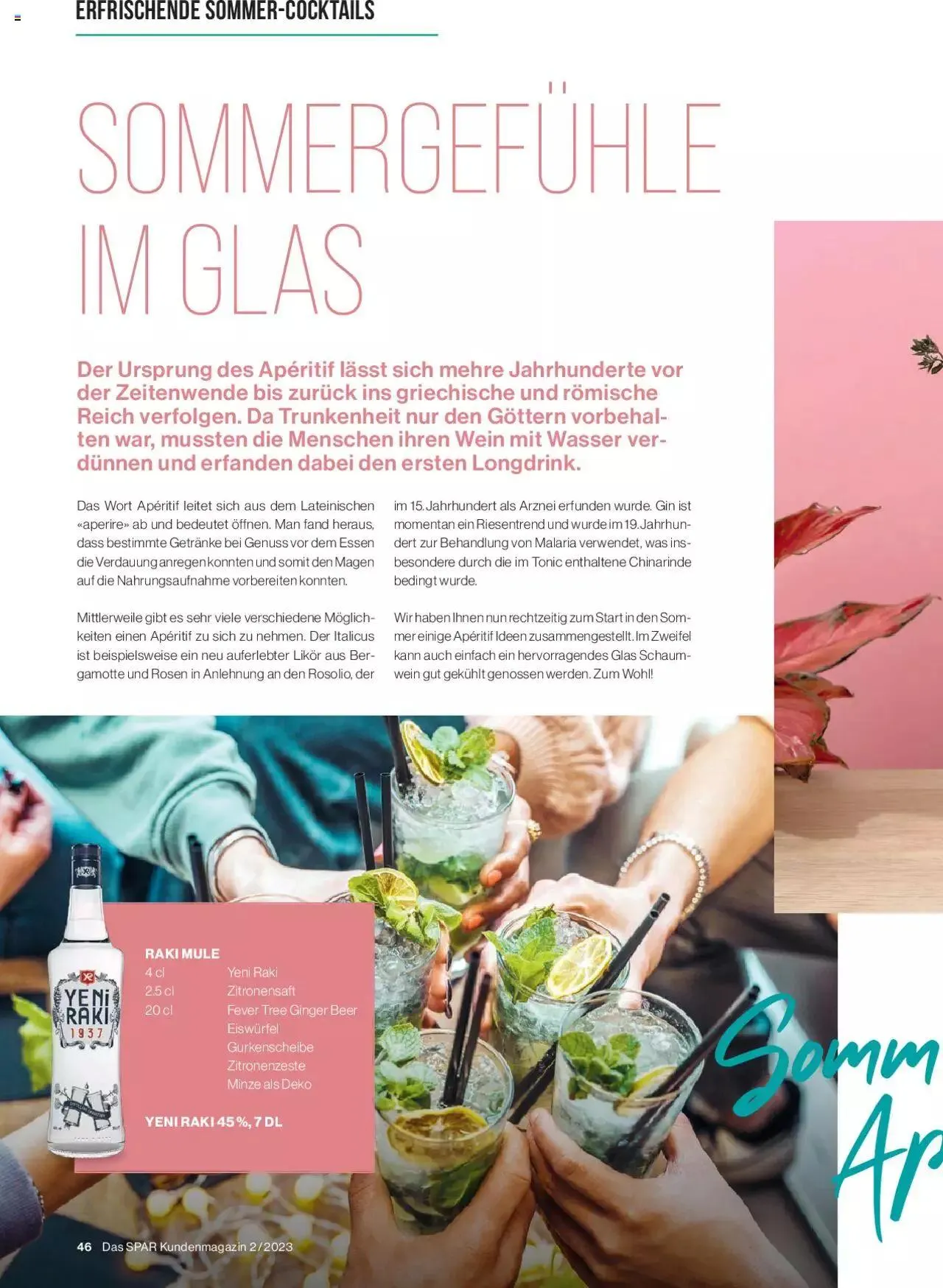 SPAR Kundenmagazin von 31. Mai bis 31. Dezember 2023 - Prospekt seite  46