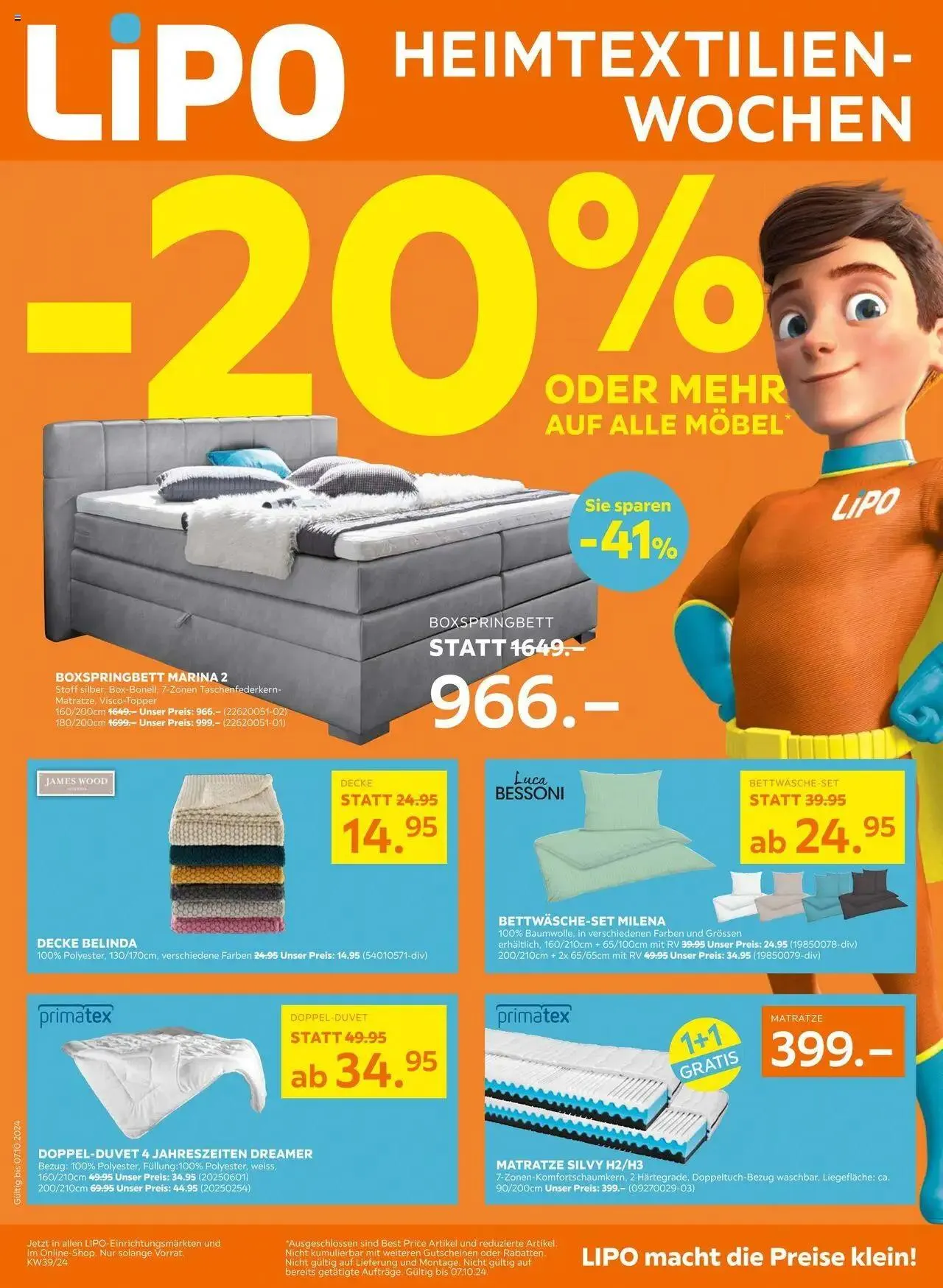 Lipo Aktionen von 24. September bis 7. Oktober 2024 - Prospekt seite  1