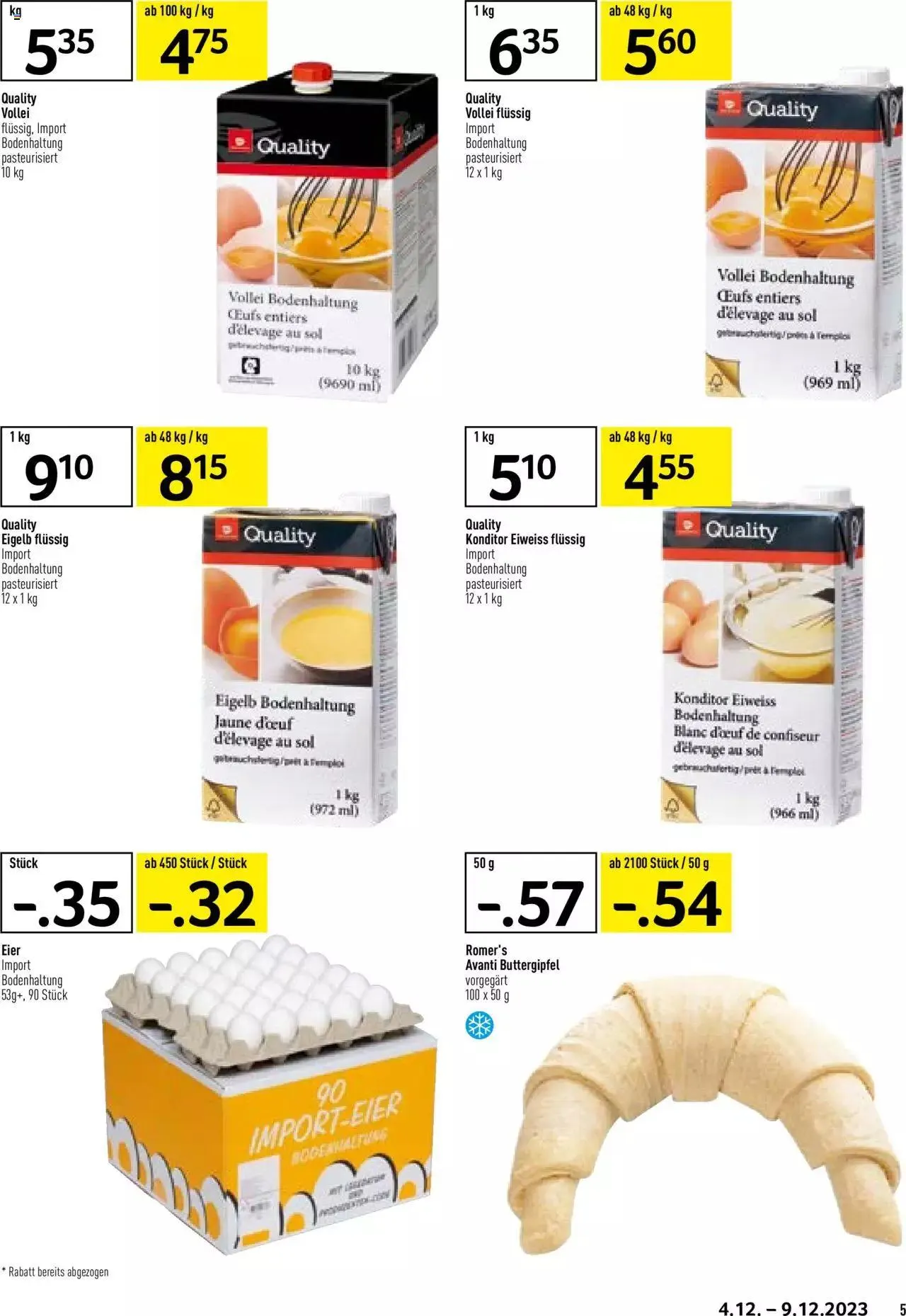 Prodega Aktionen Bäckerei von 4. Dezember bis 9. Dezember 2023 - Prospekt seite  5