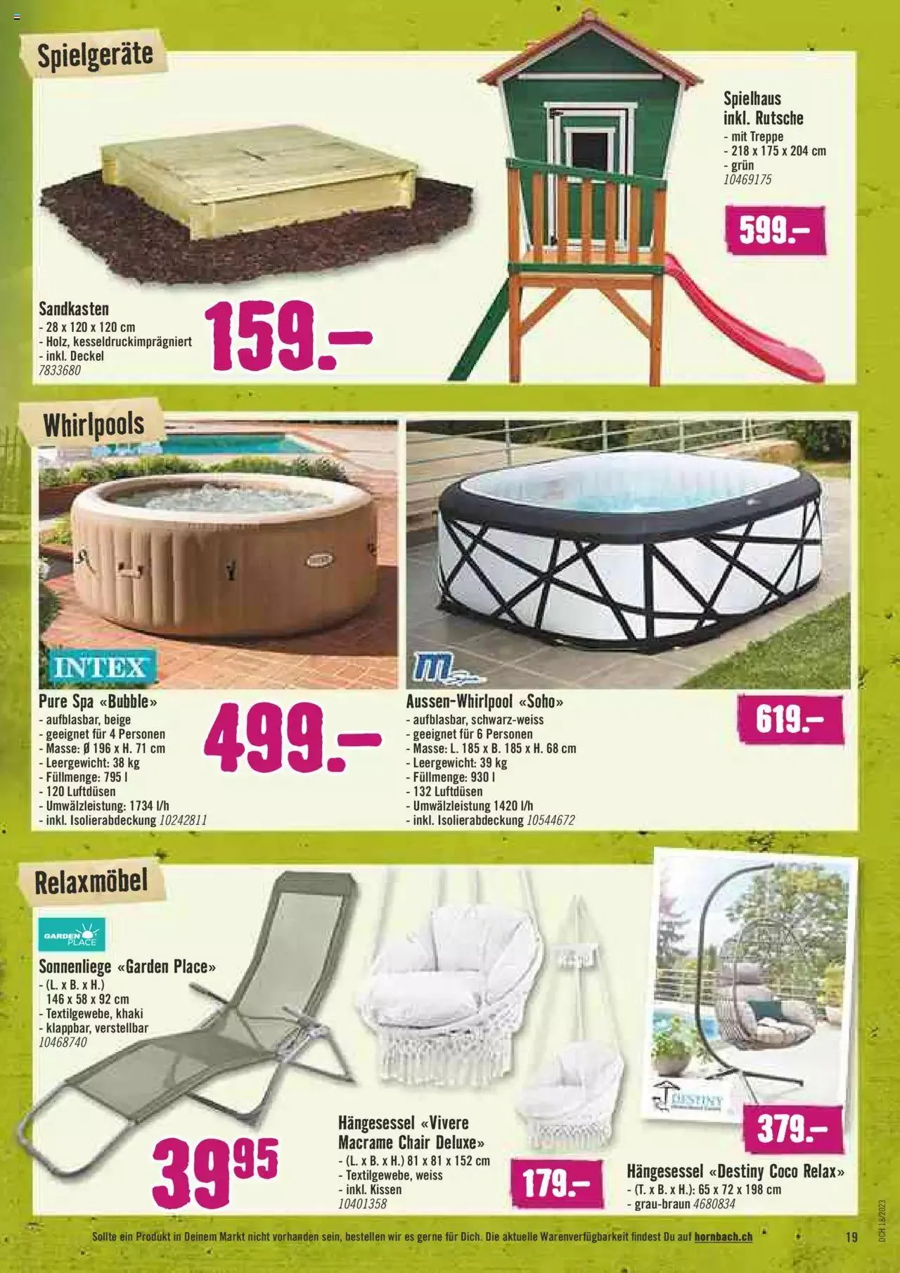 Hornbach Aktionen von 1. Mai bis 31. Dezember 2023 - Prospekt seite 19