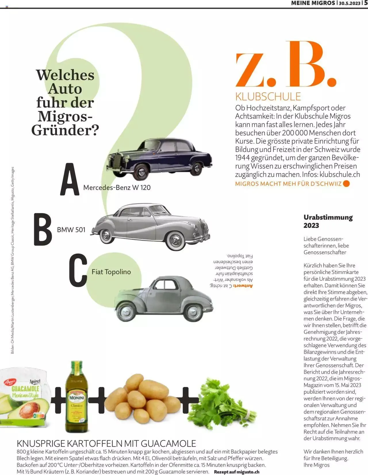 Migros Magazin von 30. Mai bis 31. Dezember 2023 - Prospekt seite 5