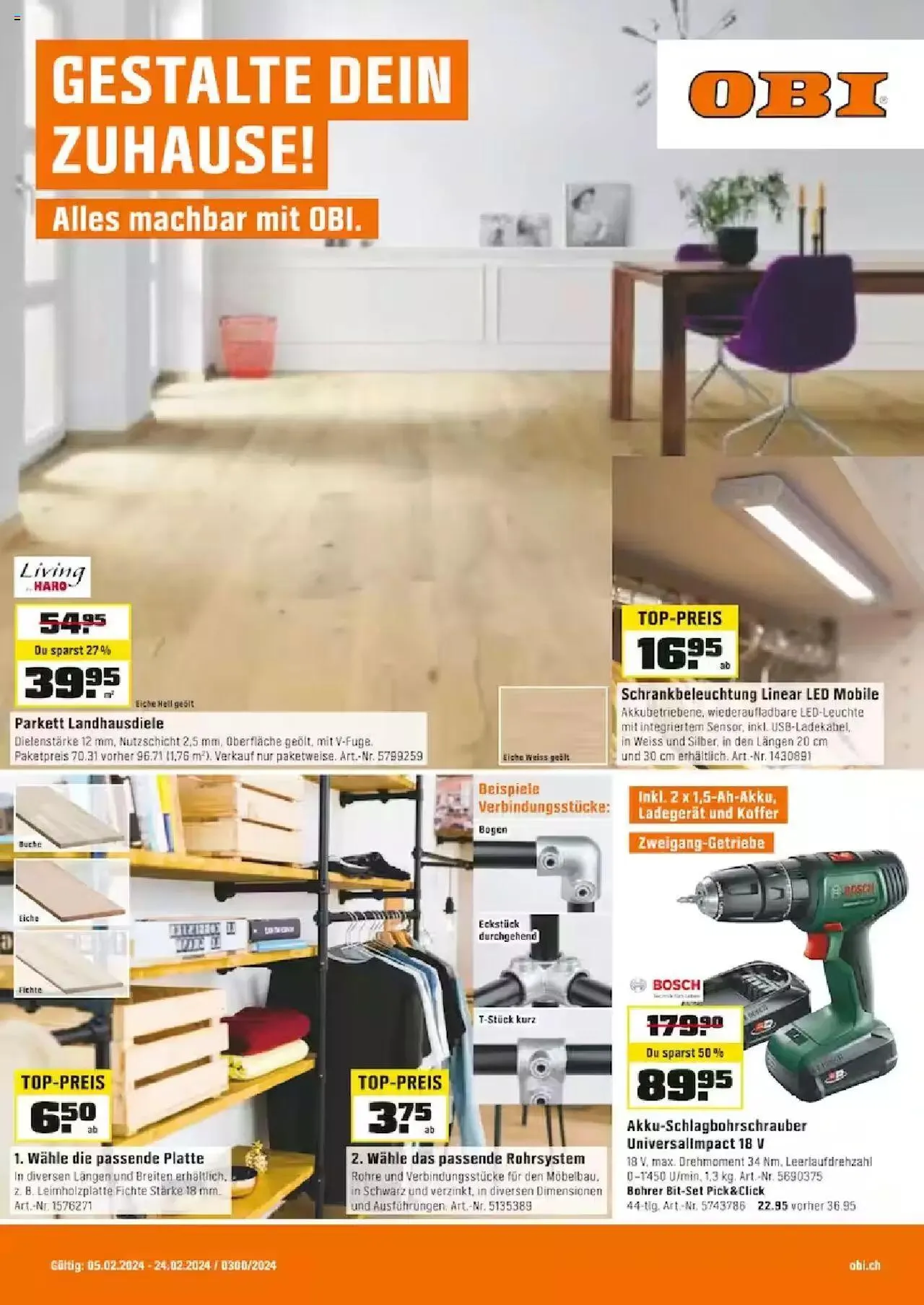 OBI Aktionen von 5. Februar bis 24. Februar 2024 - Prospekt seite  