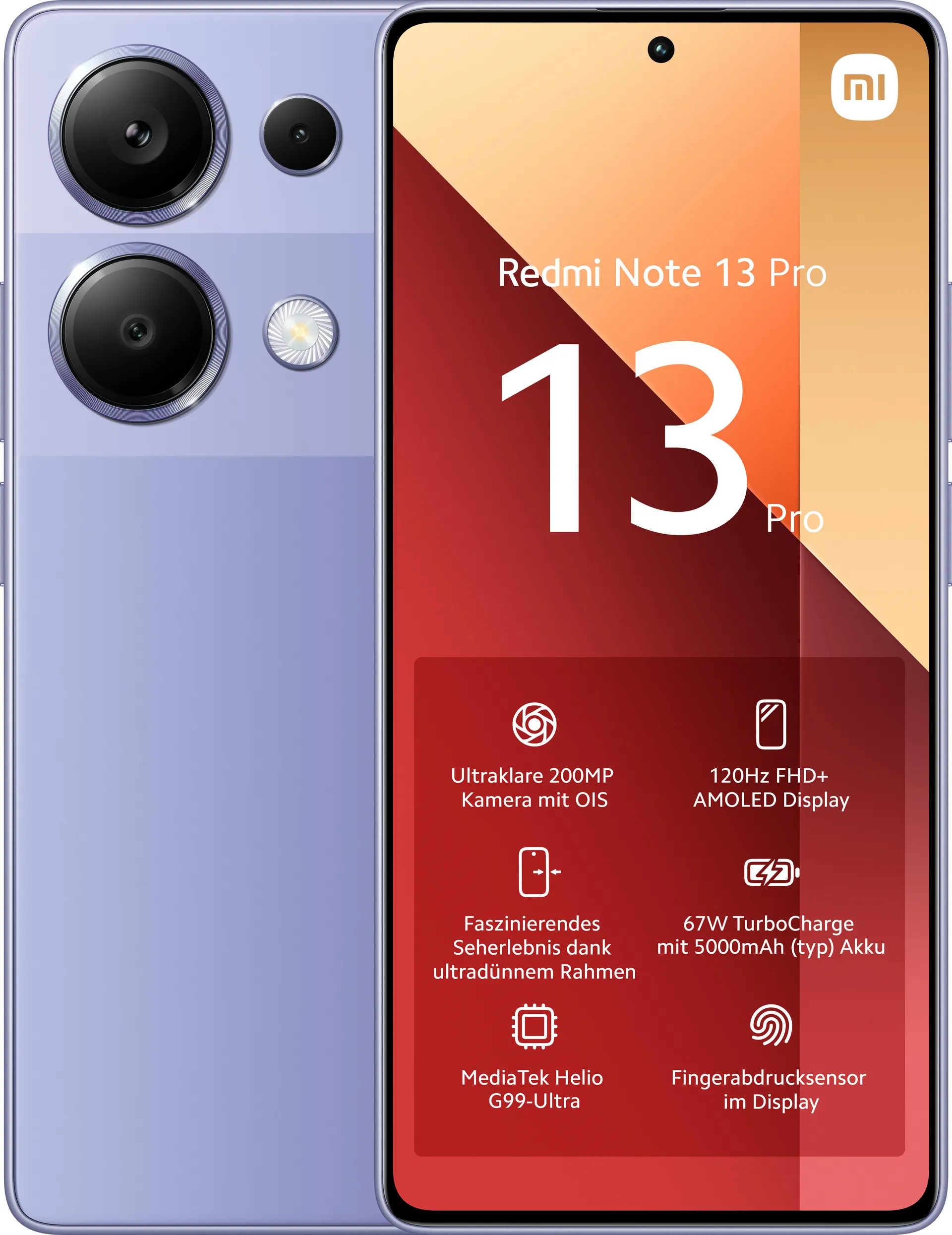 XIAOMI Redmi Note 13 Pro 4G - Smartphone (6.67 ", 256 GB, Lavender Purple)