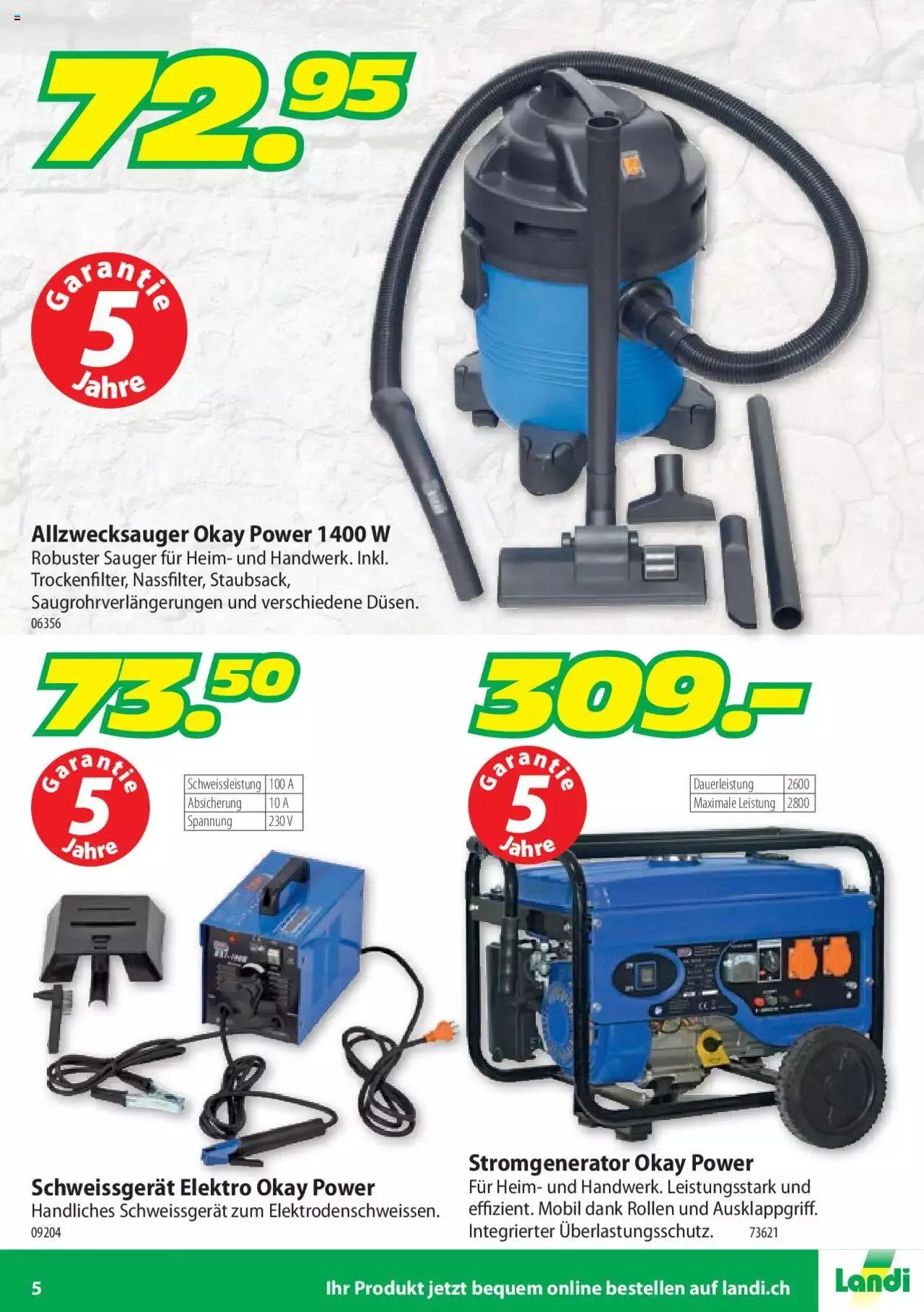 Landi - Elektrowerkzeug 2022 von 28. März bis 31. Dezember 2023 - Prospekt seite  5