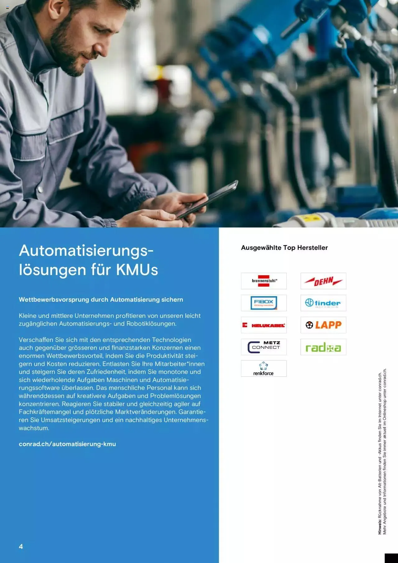 Conrad Automation und Robotik von 18. Juli bis 31. Dezember 2023 - Prospekt seite  4