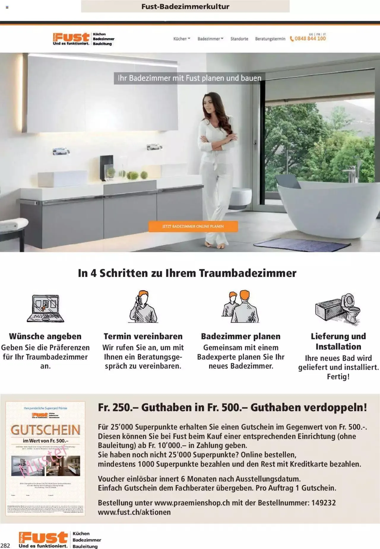 Fust Aktionen Badezimmermagazin von 17. April bis 31. Dezember 2024 - Prospekt seite  282