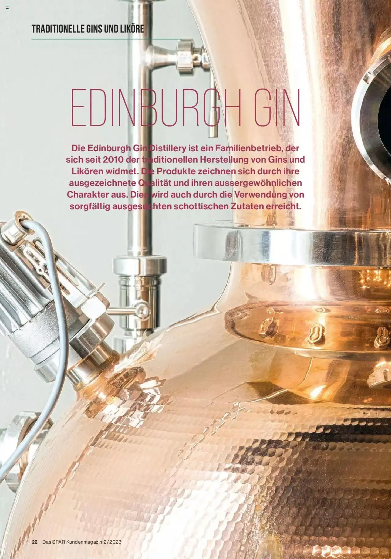 SPAR Kundenmagazin von 31. Mai bis 31. Dezember 2023 - Prospekt seite  22