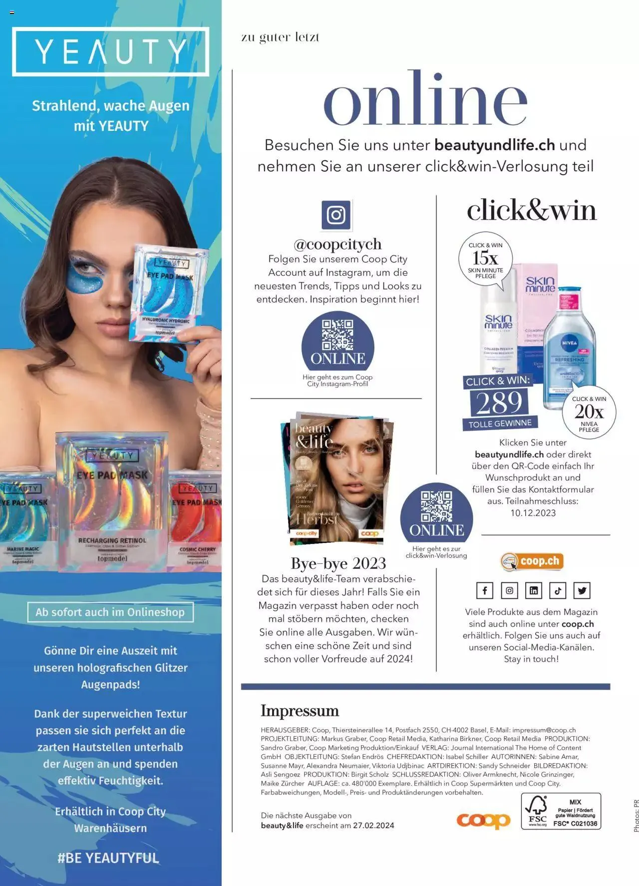 Coop City Aktionen Beauty & Life von 14. November bis 31. Dezember 2023 - Prospekt seite  82