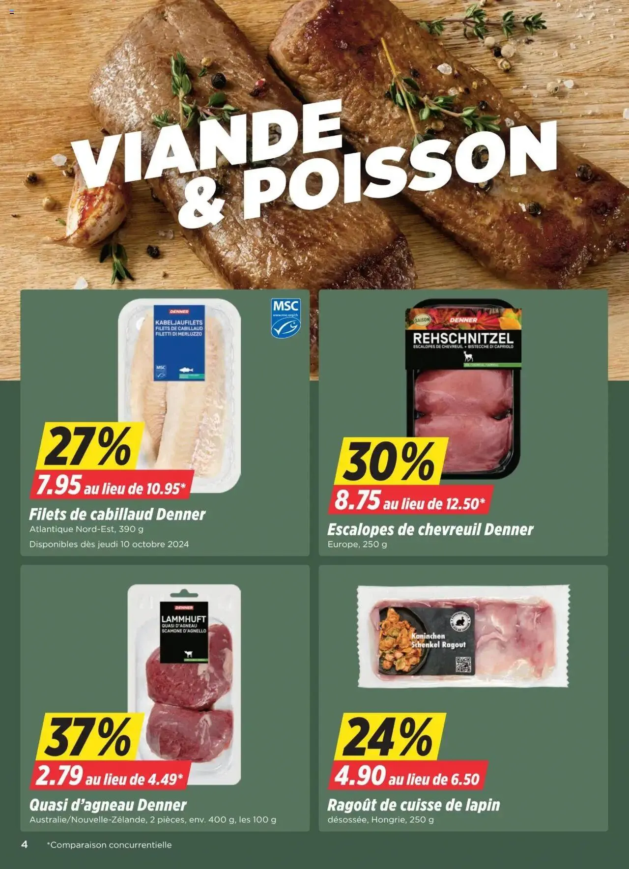 Denner Aktionen FR von 8. Oktober bis 14. Oktober 2024 - Prospekt seite  4